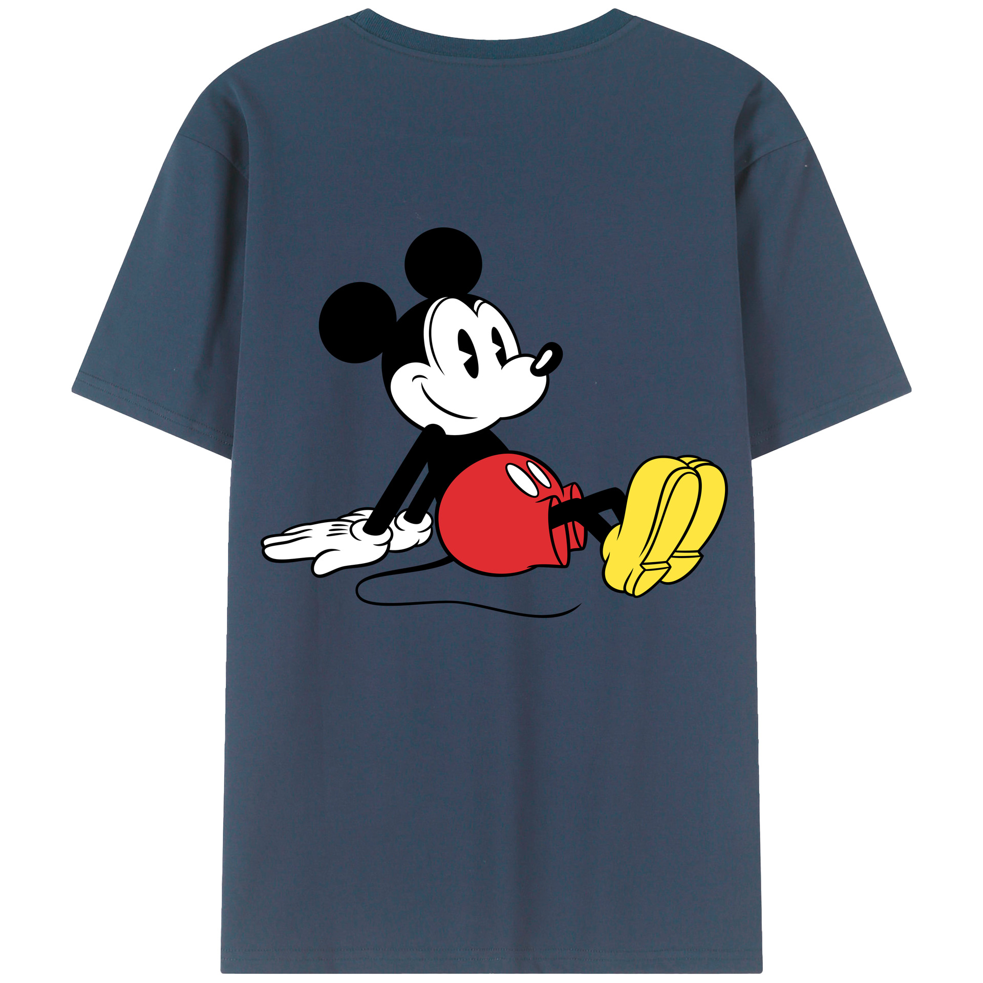 （画像用） ミッキーマウス Mickey Mouse レディース半袖Tシャツ(バックプリント)