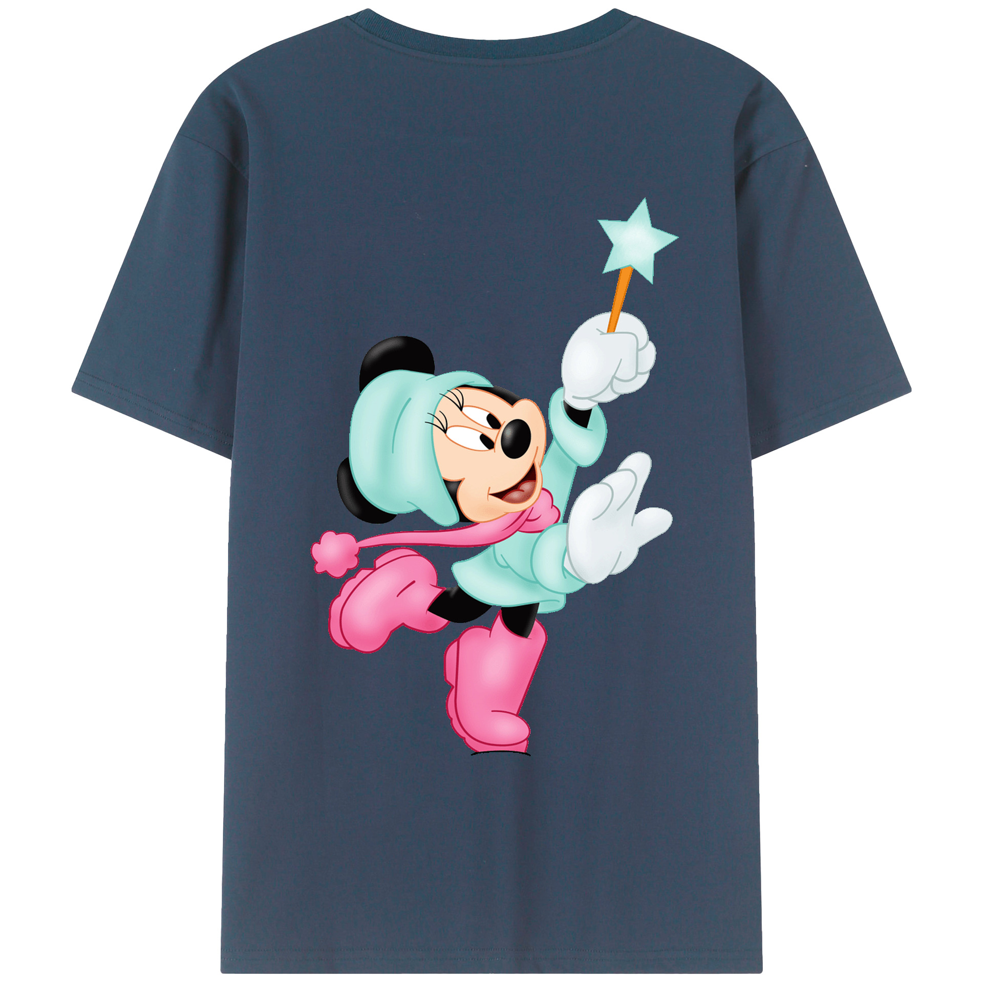 （画像用） ミッキーマウス Mickey Mouse レディース半袖Tシャツ(バックプリント)