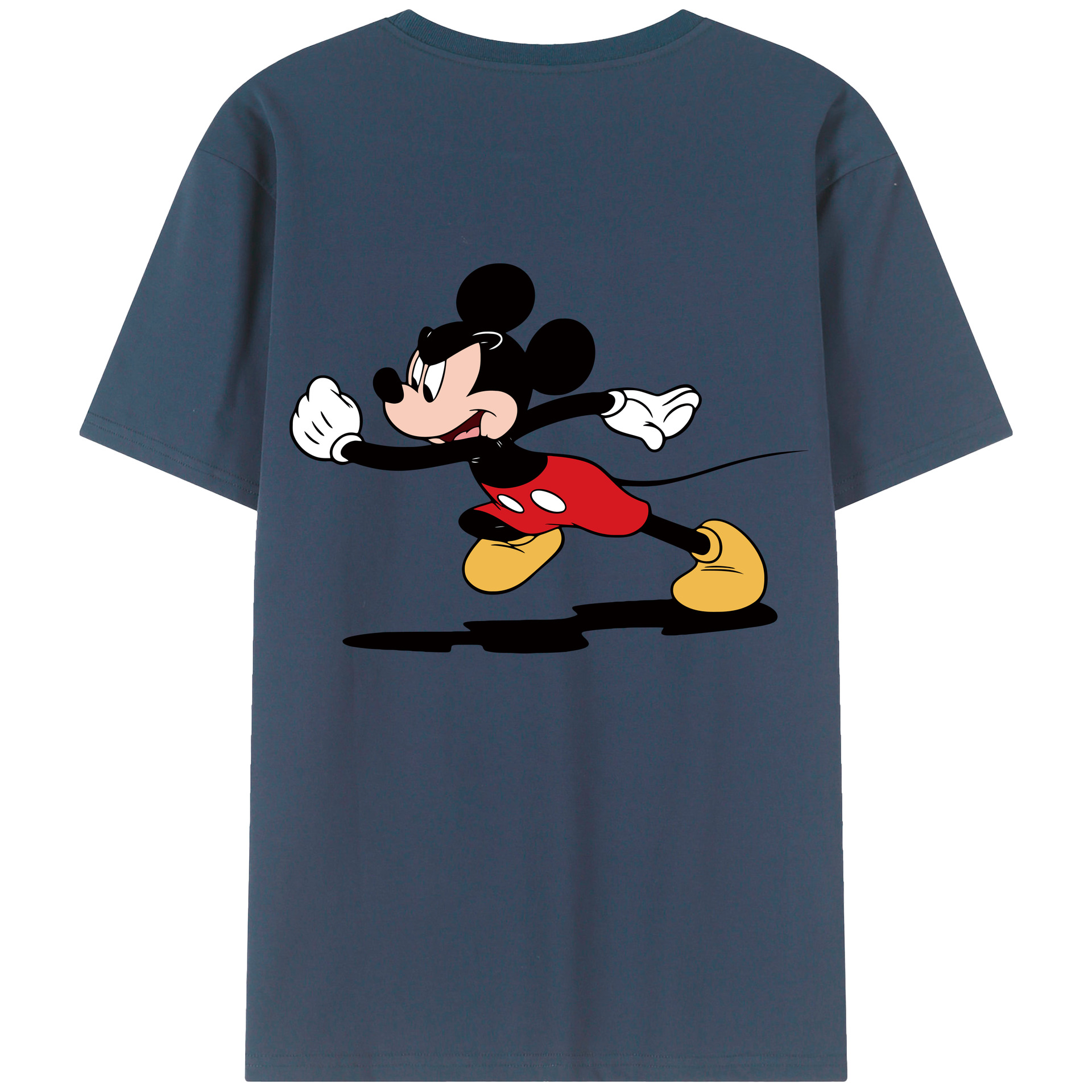 （画像用） ミッキーマウス Mickey Mouse レディース半袖Tシャツ(バックプリント)