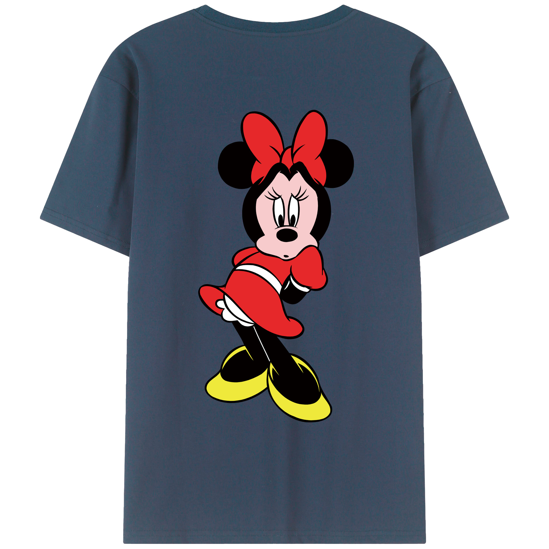 （画像用） ミッキーマウス Mickey Mouse レディース半袖Tシャツ(バックプリント)