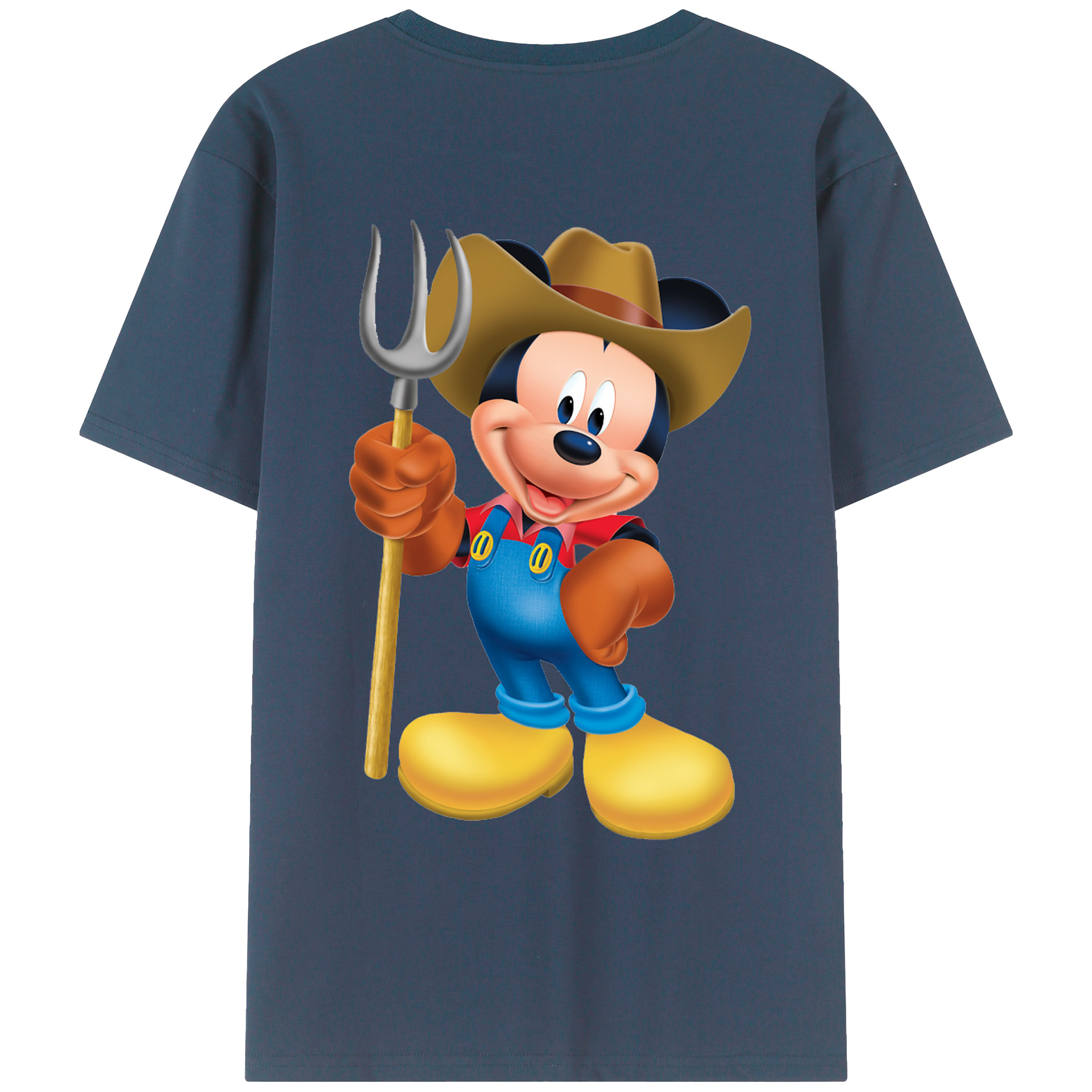 （画像用） ミッキーマウス Mickey Mouse レディース半袖Tシャツ(バックプリント)