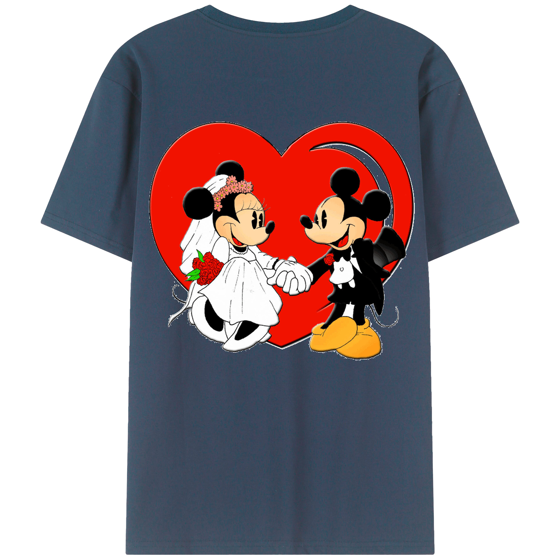 （画像用） ミッキーマウス Mickey Mouse レディース半袖Tシャツ(バックプリント)