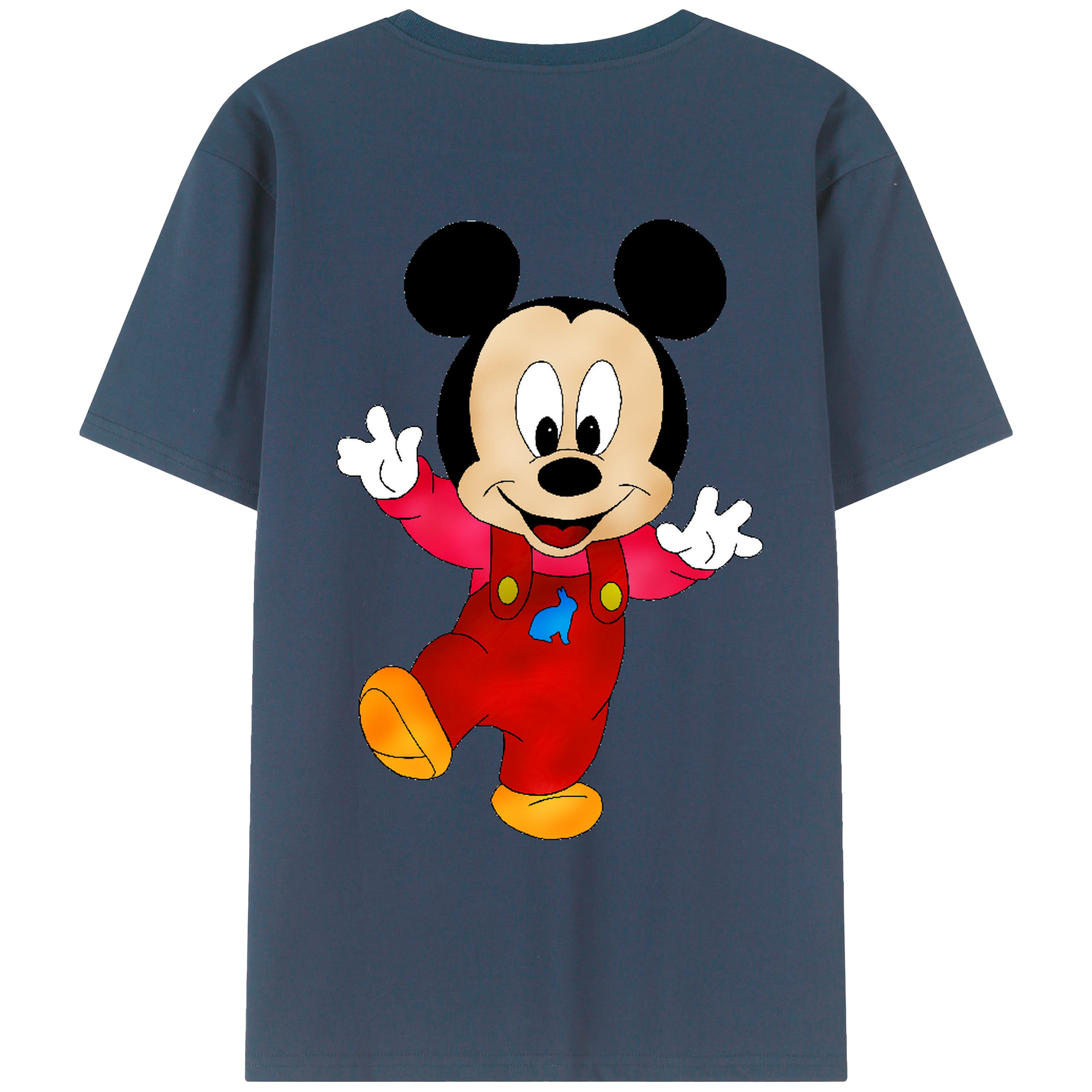 （画像用） ミッキーマウス Mickey Mouse レディース半袖Tシャツ(バックプリント)