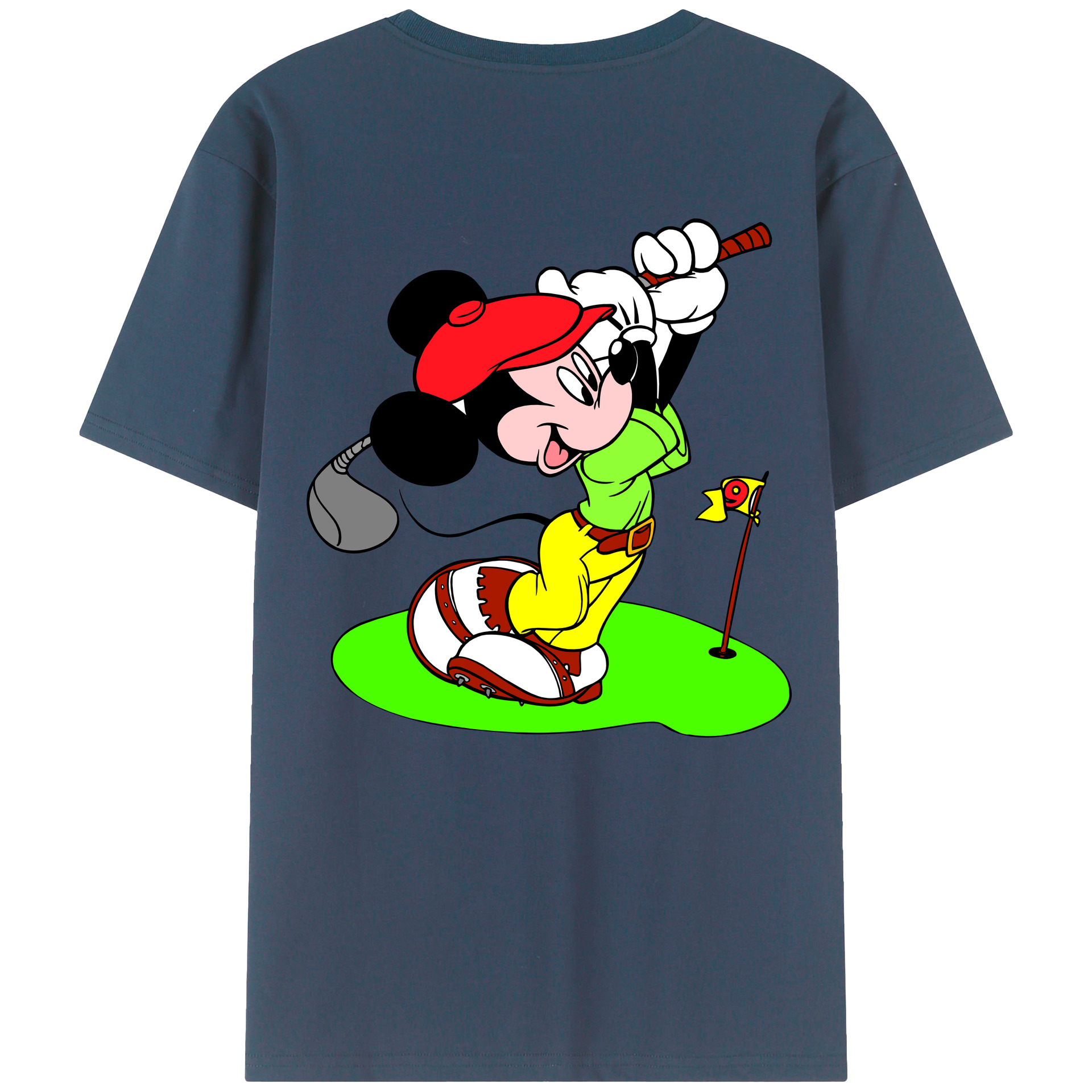 （画像用） ミッキーマウス Mickey Mouse レディース半袖Tシャツ(バックプリント)