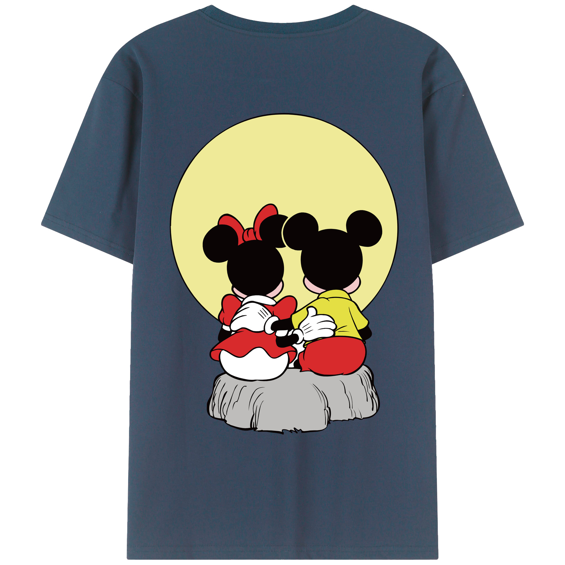 （画像用） ミッキーマウス Mickey Mouse レディース半袖Tシャツ(バックプリント)