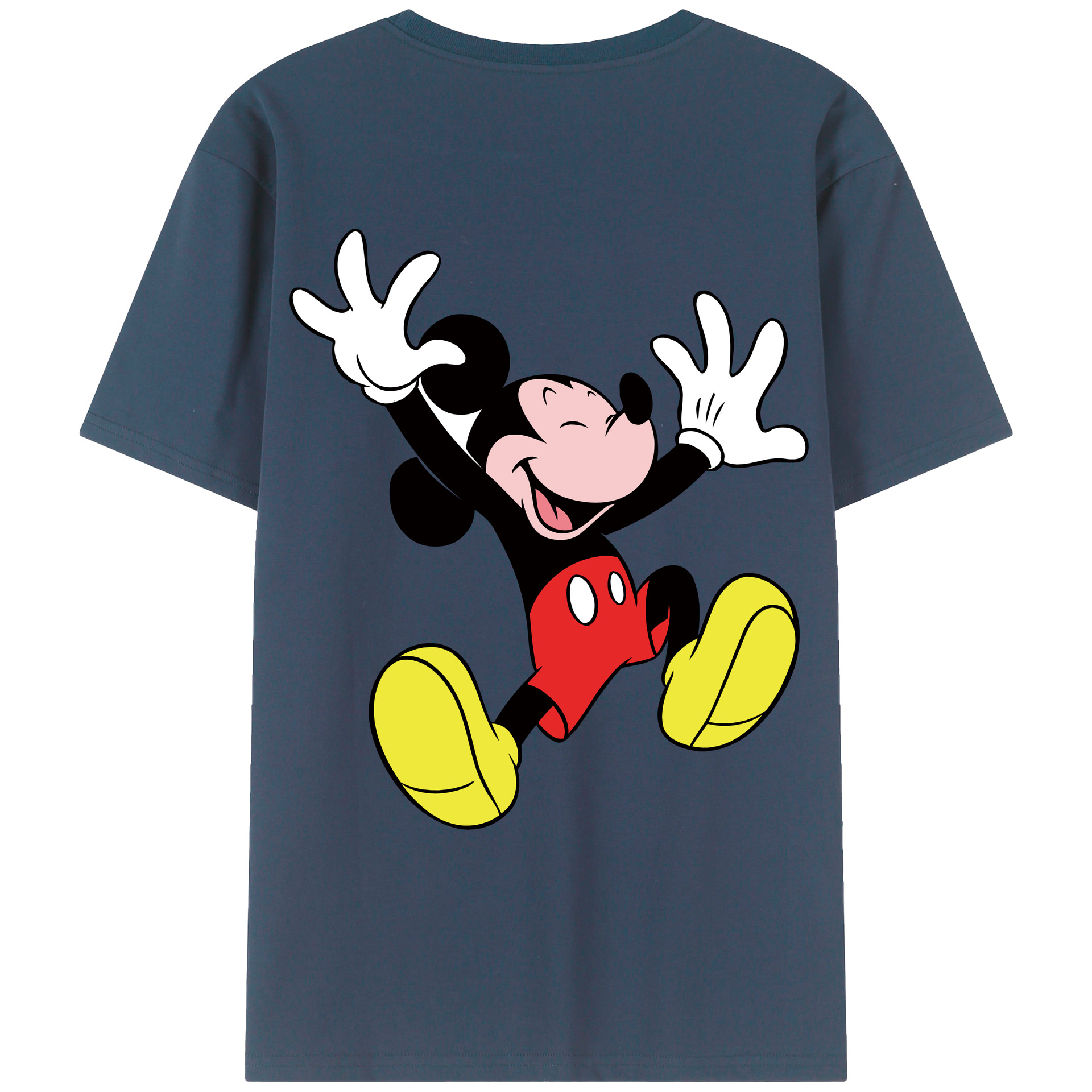 （画像用） ミッキーマウス Mickey Mouse レディース半袖Tシャツ(バックプリント)