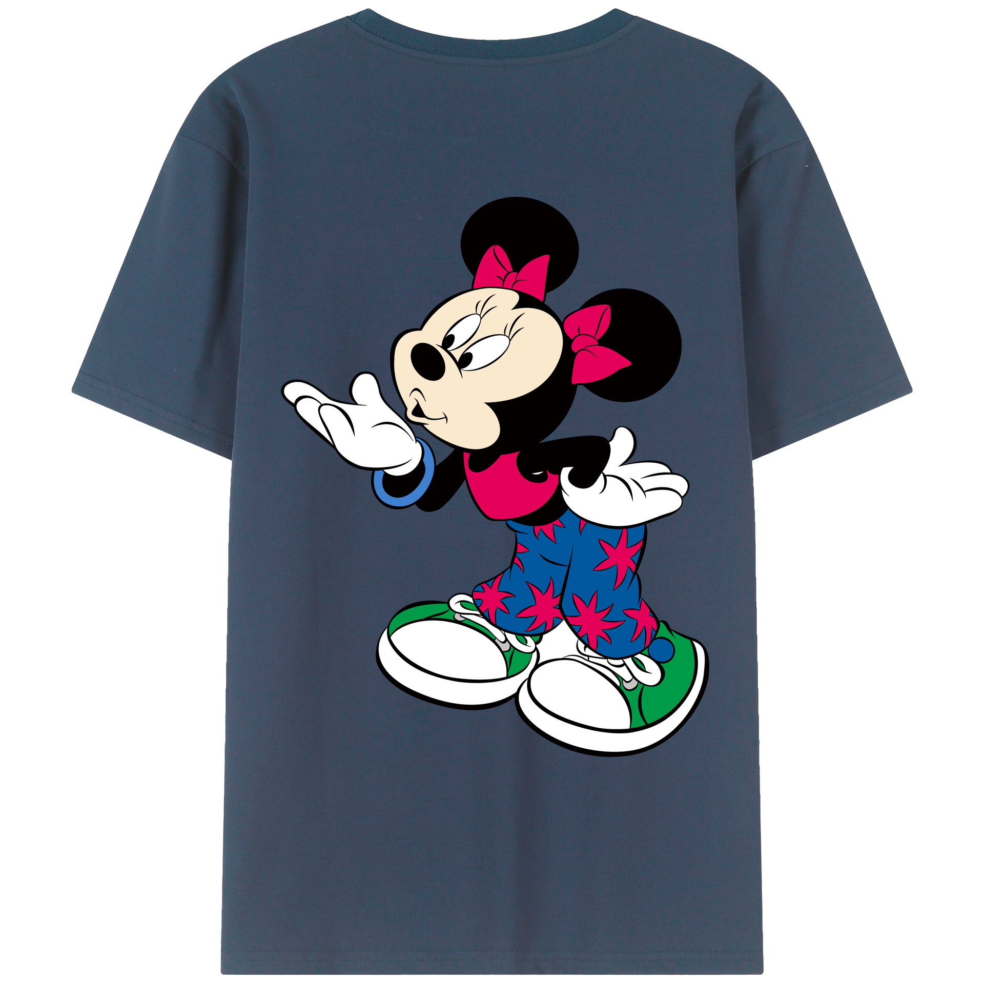 （画像用） ミッキーマウス Mickey Mouse レディース半袖Tシャツ(バックプリント)