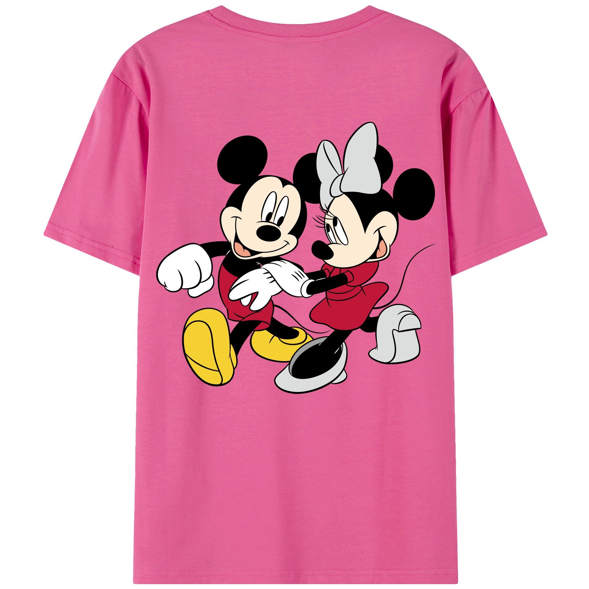 （画像用） ミッキーマウス Mickey Mouse レディース半袖Tシャツ(バックプリント)