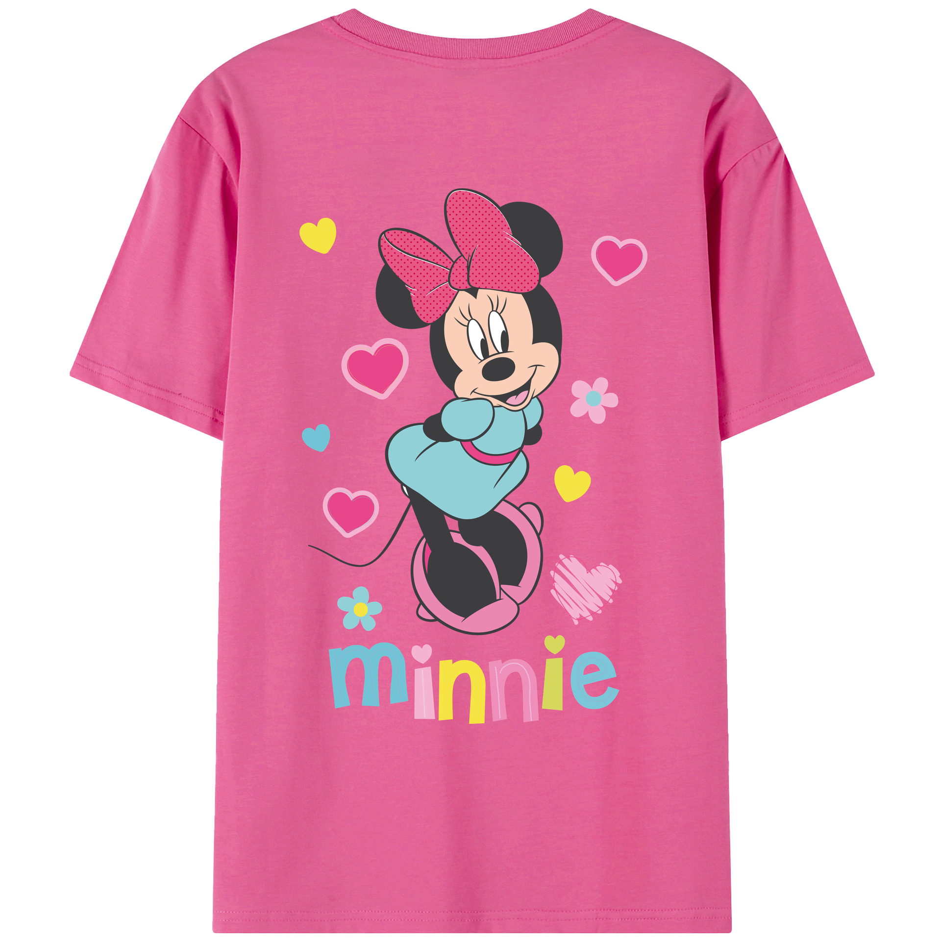 （画像用） ミッキーマウス Mickey Mouse レディース半袖Tシャツ(バックプリント)
