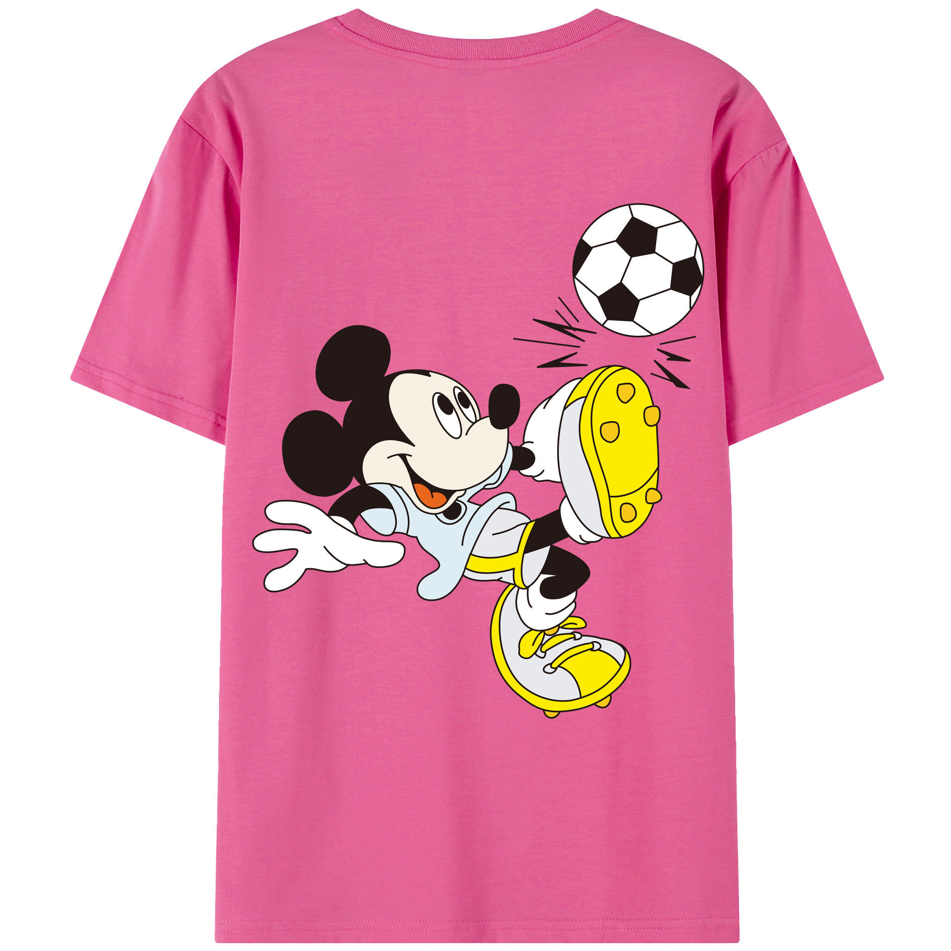 （画像用） ミッキーマウス Mickey Mouse レディース半袖Tシャツ(バックプリント)