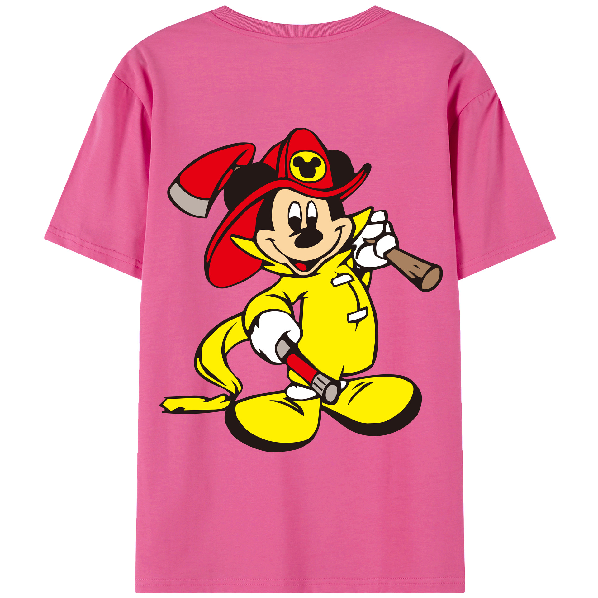 （画像用） ミッキーマウス Mickey Mouse レディース半袖Tシャツ(バックプリント)