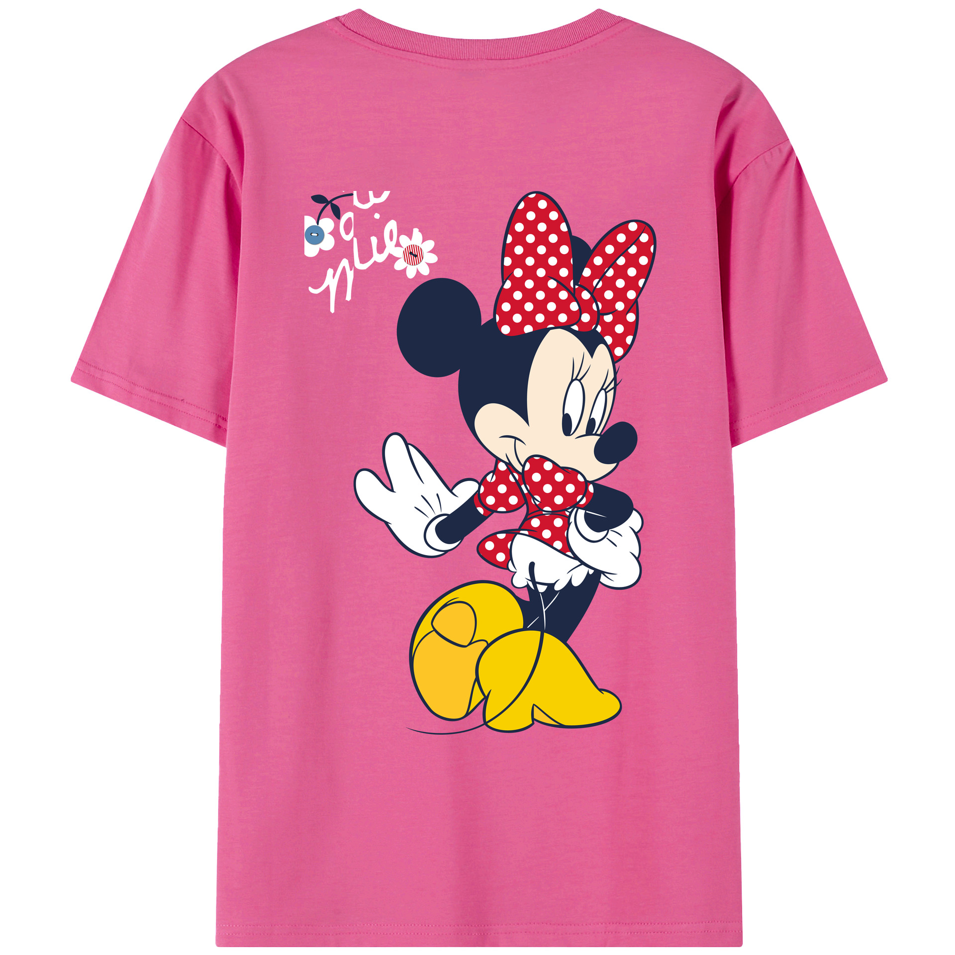 （画像用） ミッキーマウス Mickey Mouse レディース半袖Tシャツ(バックプリント)