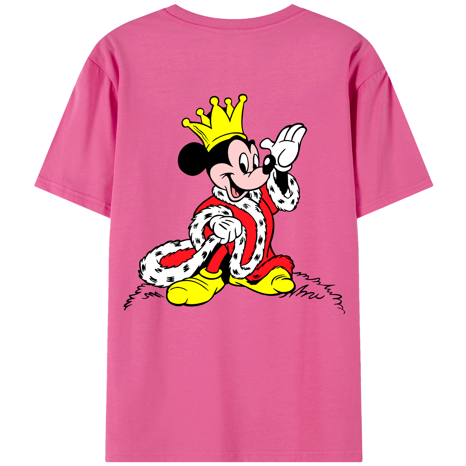 （画像用） ミッキーマウス Mickey Mouse レディース半袖Tシャツ(バックプリント)