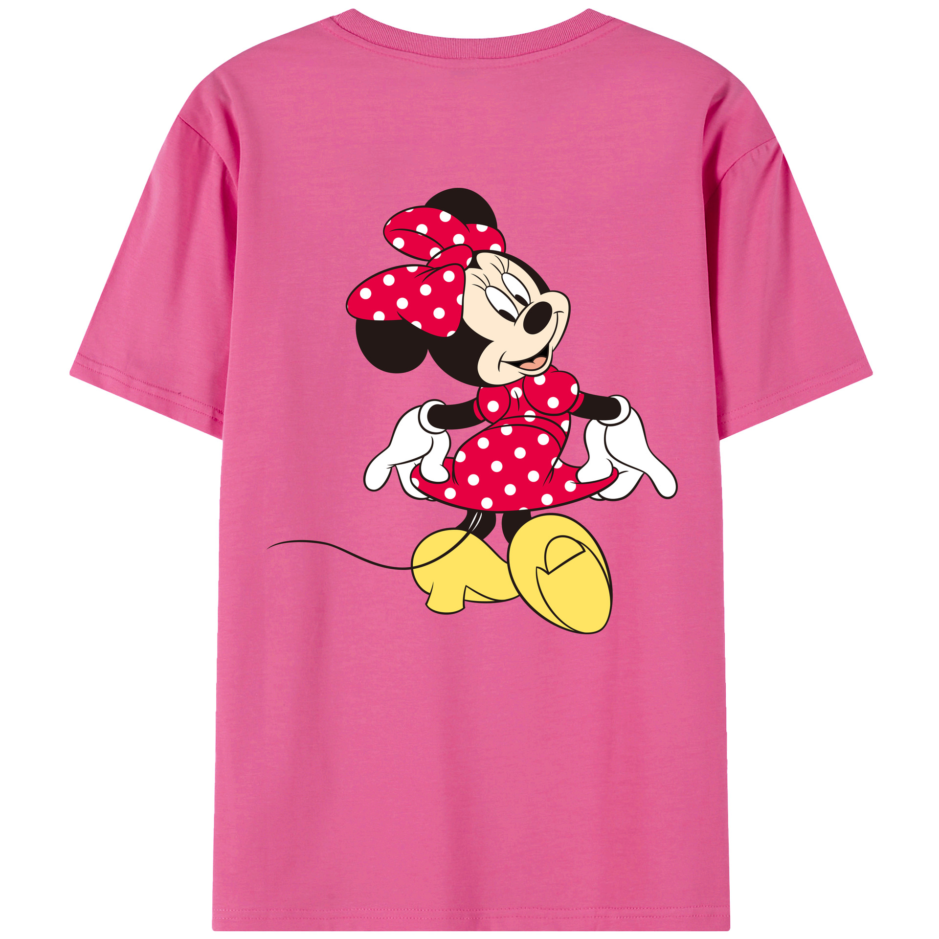 （画像用） ミッキーマウス Mickey Mouse レディース半袖Tシャツ(バックプリント)