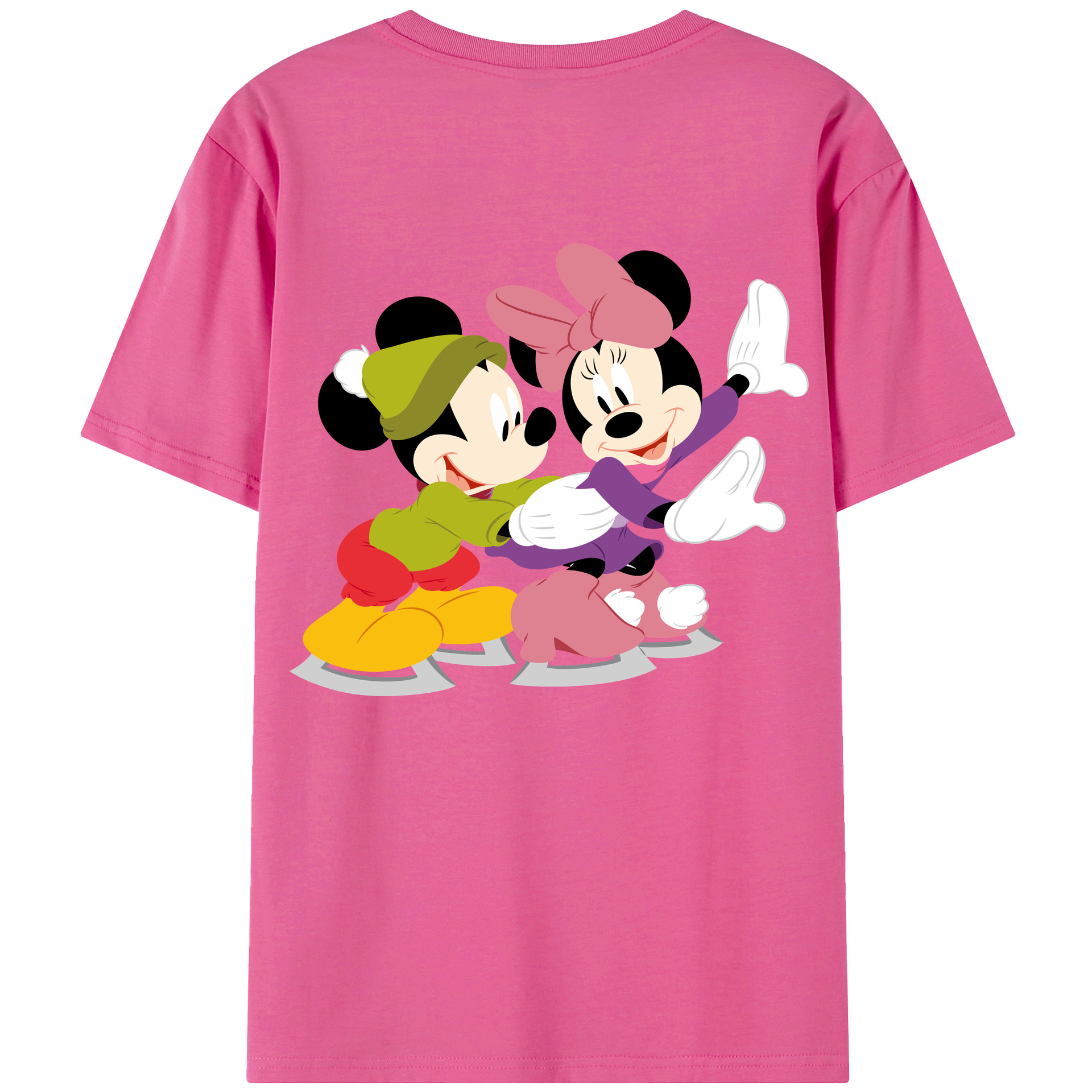 （画像用） ミッキーマウス Mickey Mouse レディース半袖Tシャツ(バックプリント)