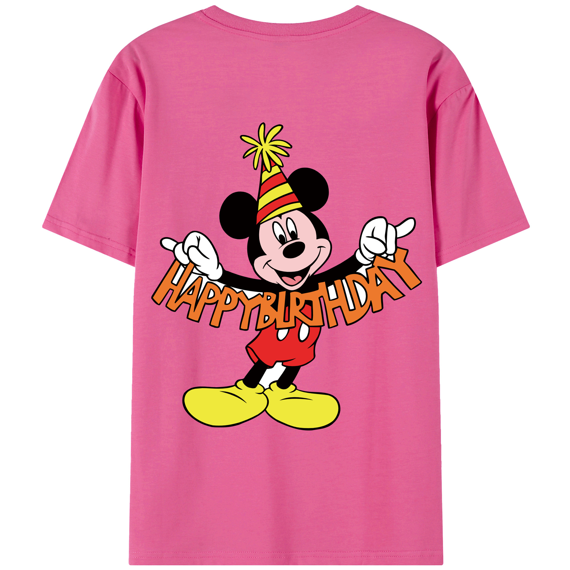 （画像用） ミッキーマウス Mickey Mouse レディース半袖Tシャツ(バックプリント)