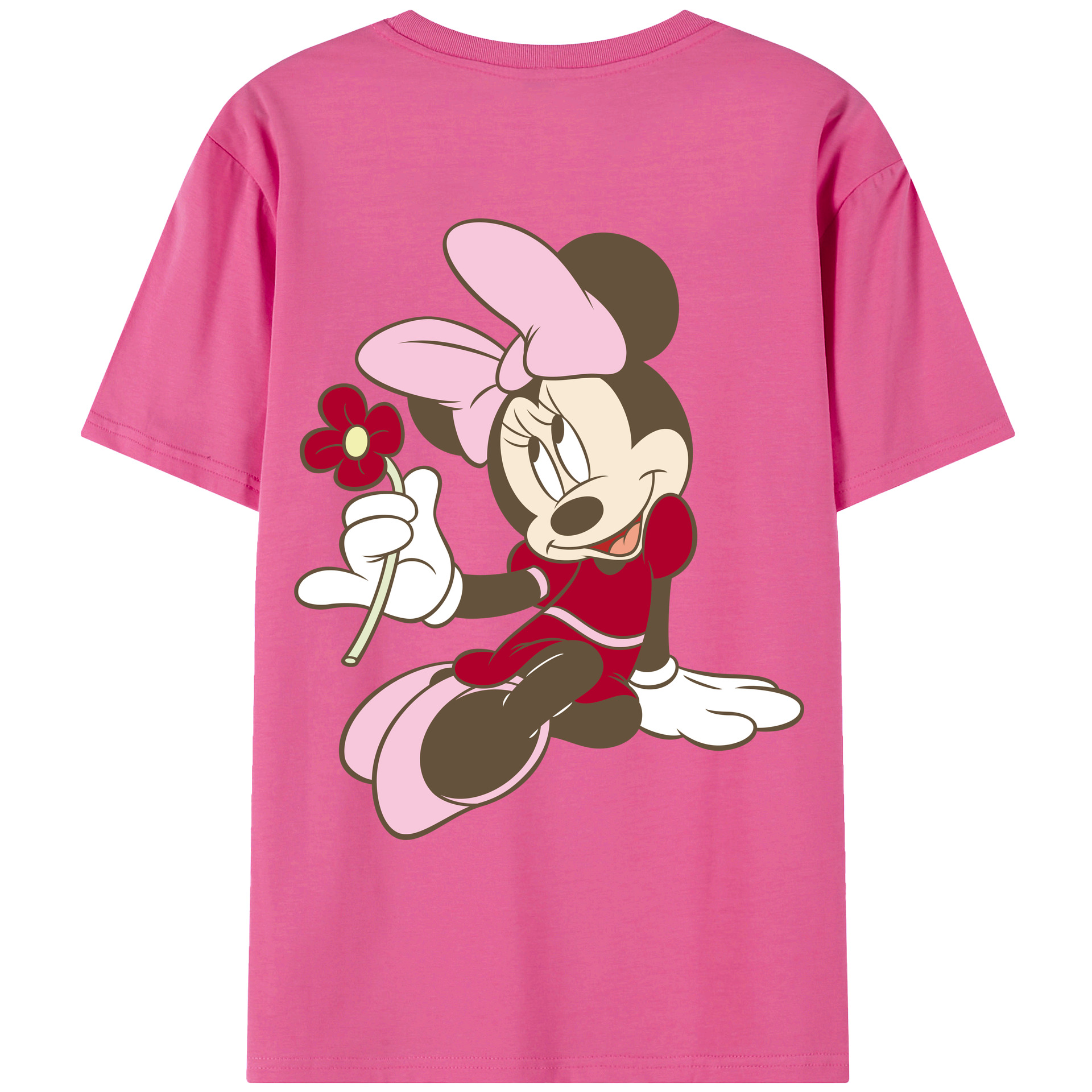 （画像用） ミッキーマウス Mickey Mouse レディース半袖Tシャツ(バックプリント)
