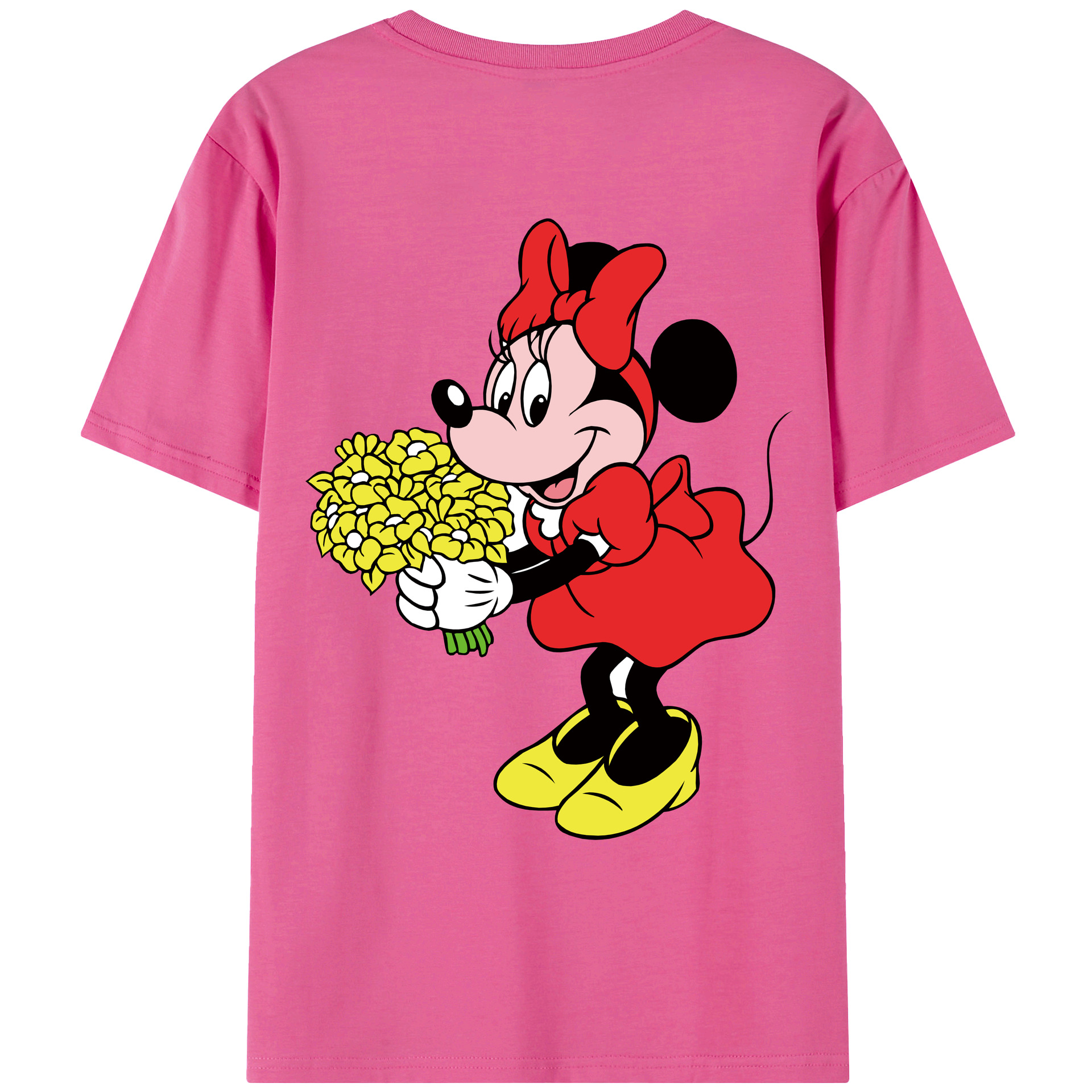 （画像用） ミッキーマウス Mickey Mouse レディース半袖Tシャツ(バックプリント)