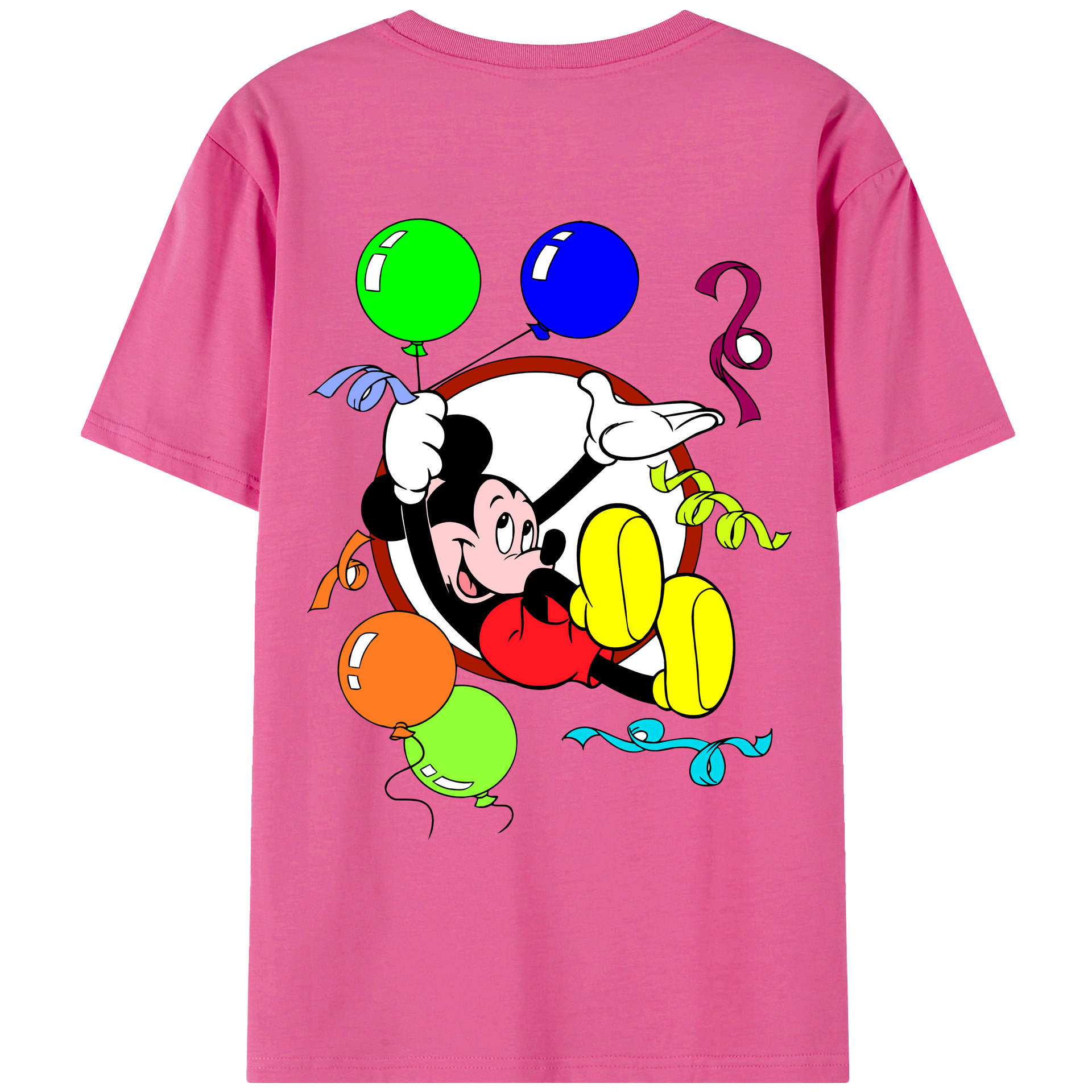 （画像用） ミッキーマウス Mickey Mouse レディース半袖Tシャツ(バックプリント)