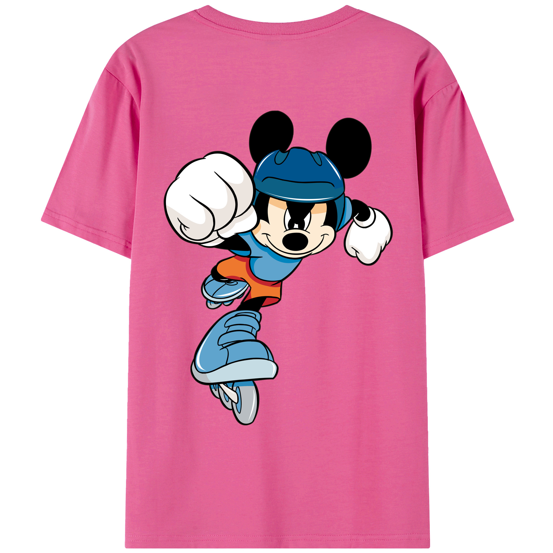 （画像用） ミッキーマウス Mickey Mouse レディース半袖Tシャツ(バックプリント)