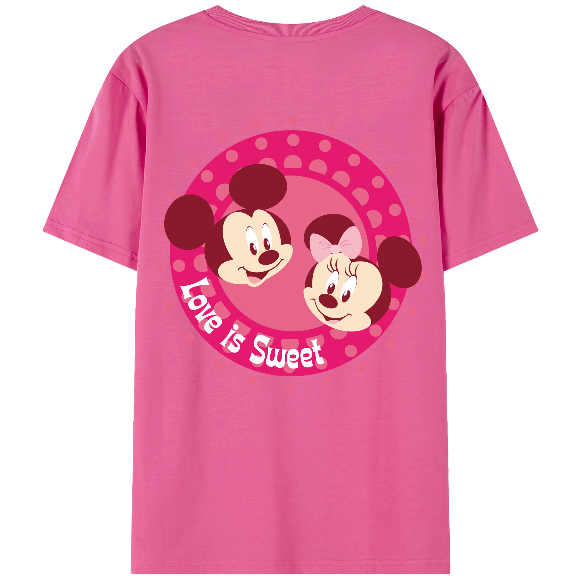 （画像用） ミッキーマウス Mickey Mouse レディース半袖Tシャツ(バックプリント)