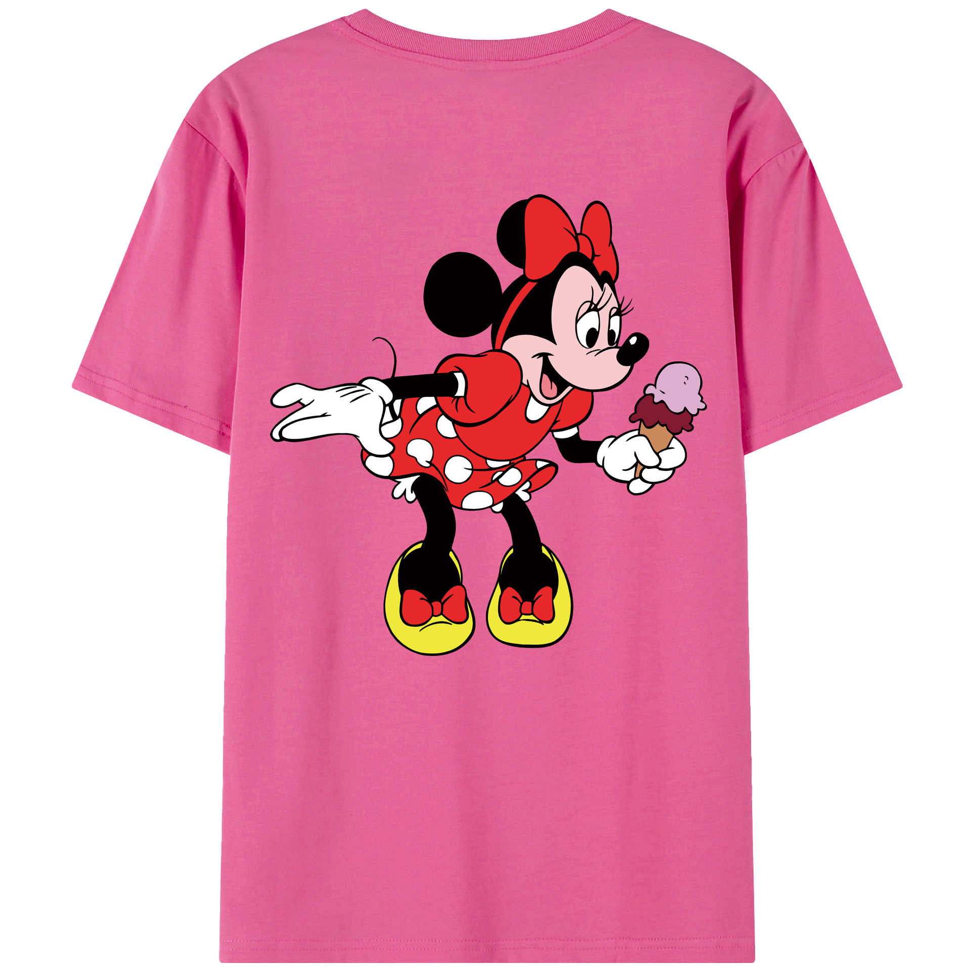 （画像用） ミッキーマウス Mickey Mouse レディース半袖Tシャツ(バックプリント)