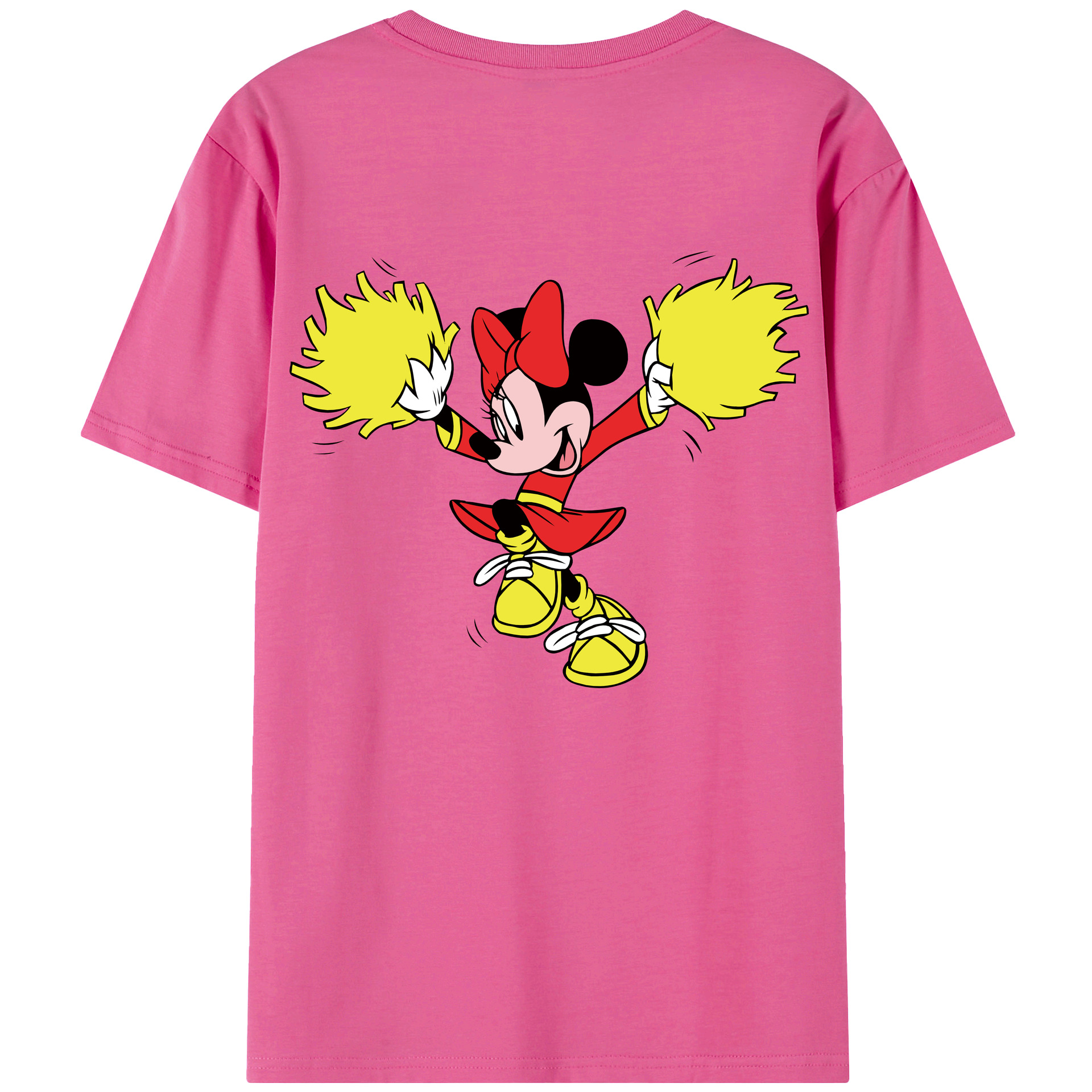 （画像用） ミッキーマウス Mickey Mouse レディース半袖Tシャツ(バックプリント)