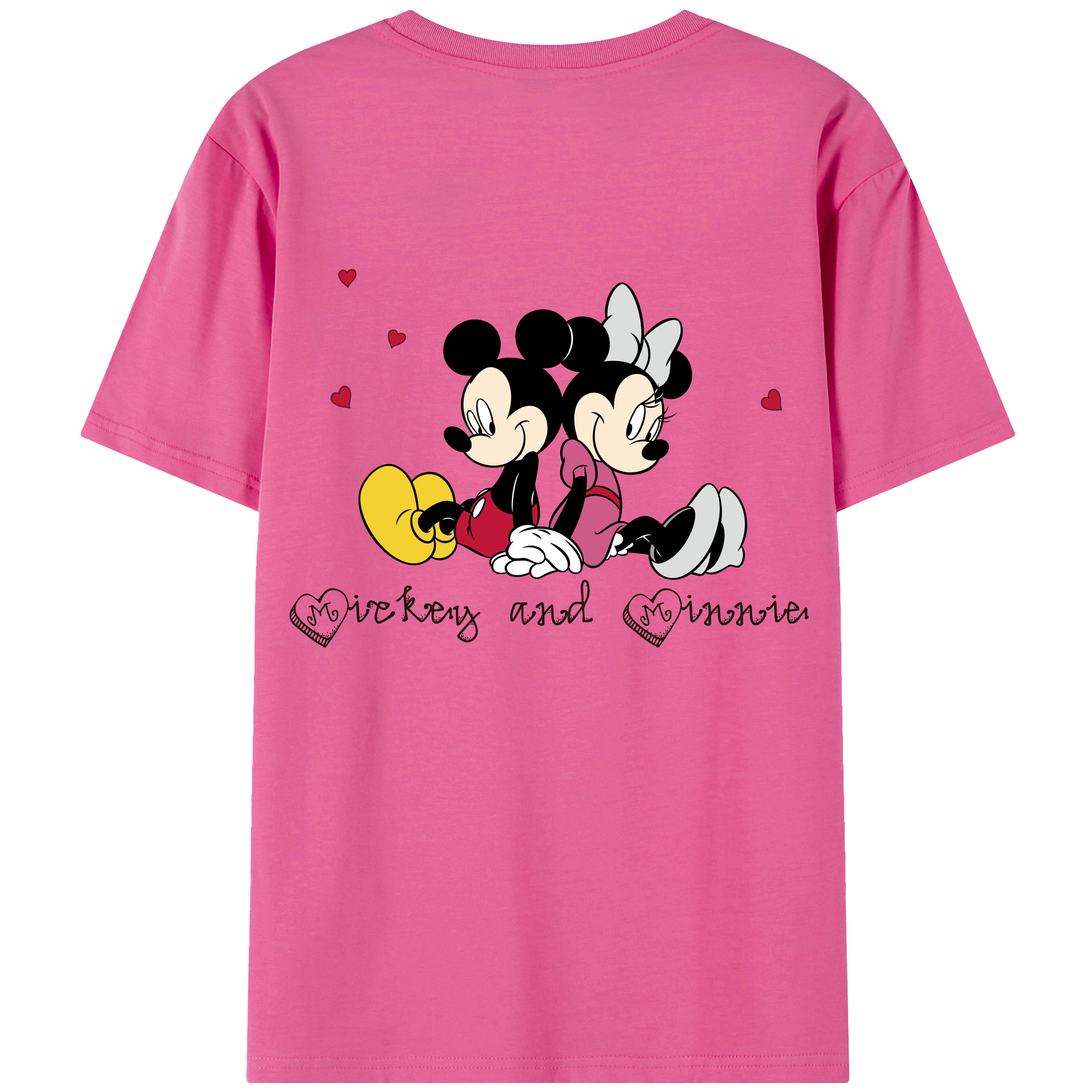 （画像用） ミッキーマウス Mickey Mouse レディース半袖Tシャツ(バックプリント)