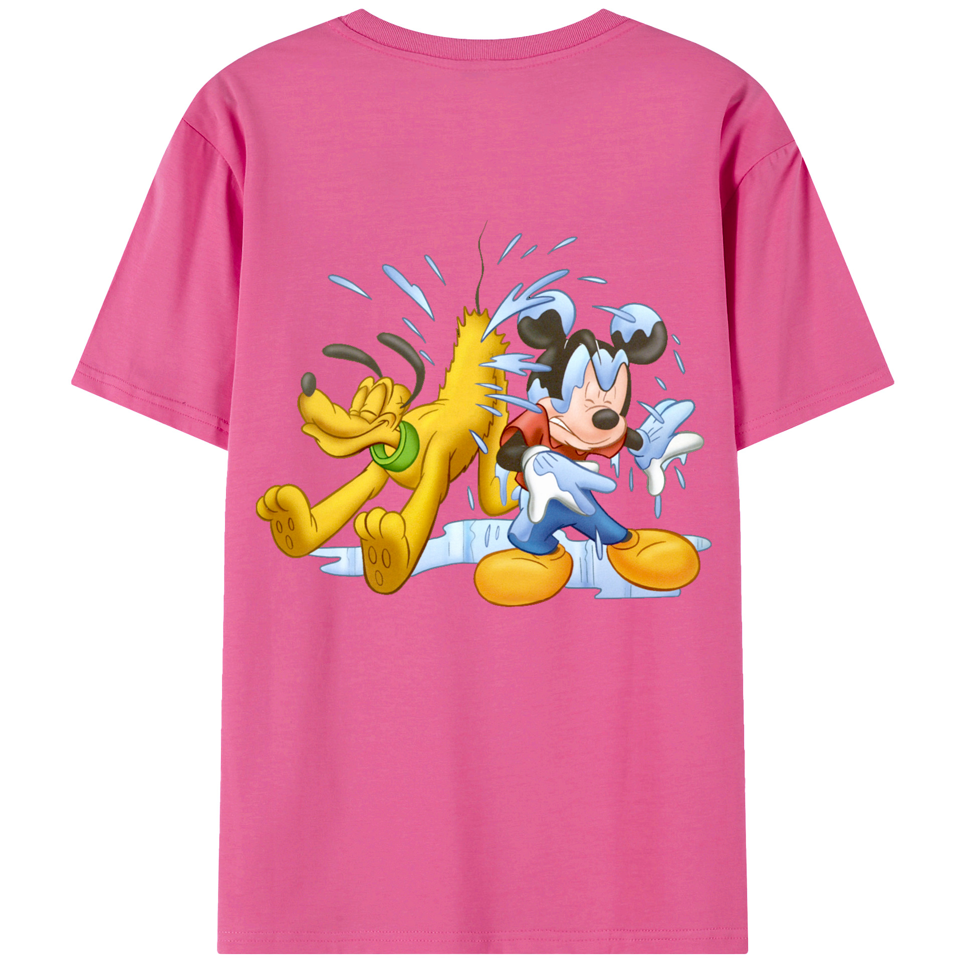 （画像用） ミッキーマウス Mickey Mouse レディース半袖Tシャツ(バックプリント)