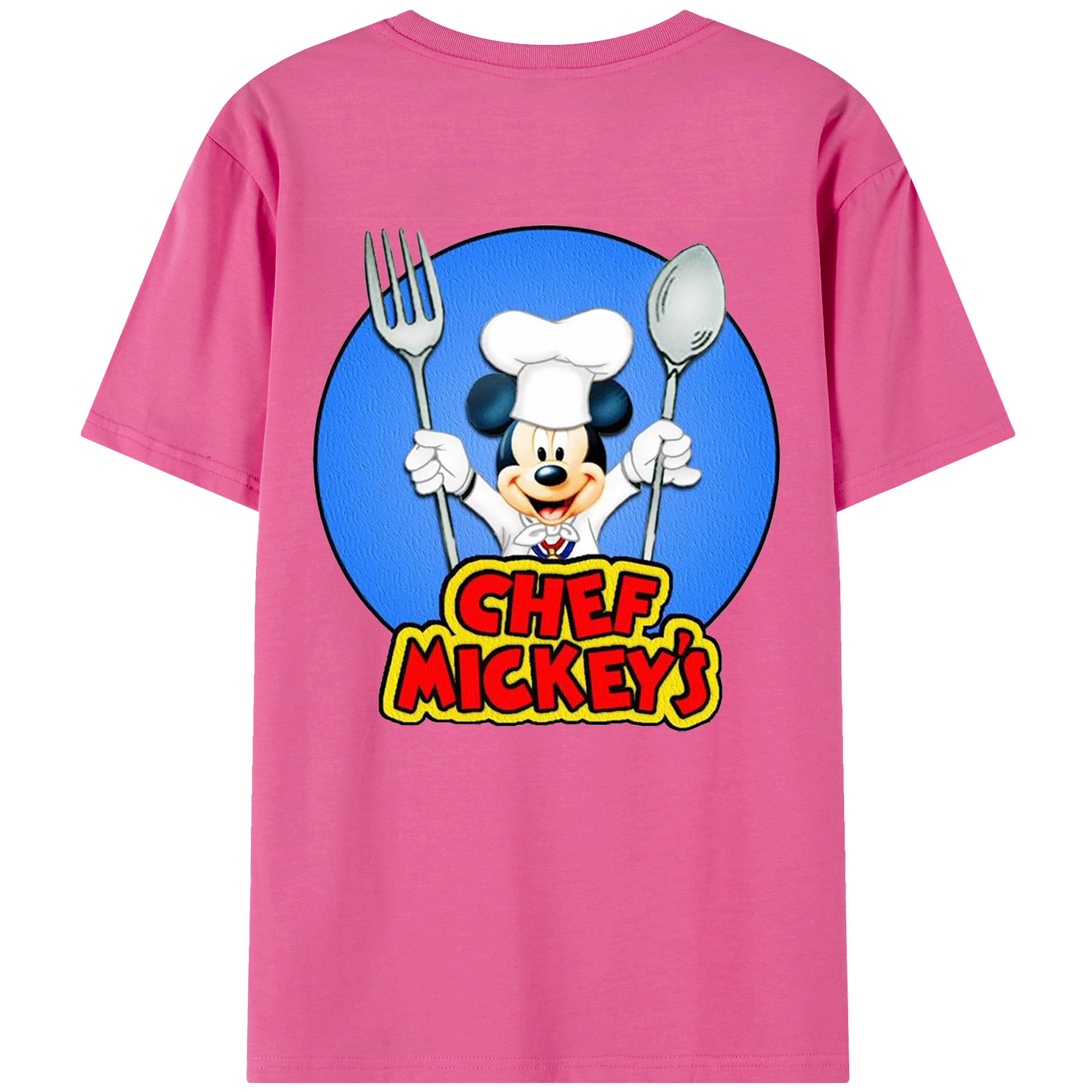 （画像用） ミッキーマウス Mickey Mouse レディース半袖Tシャツ(バックプリント)