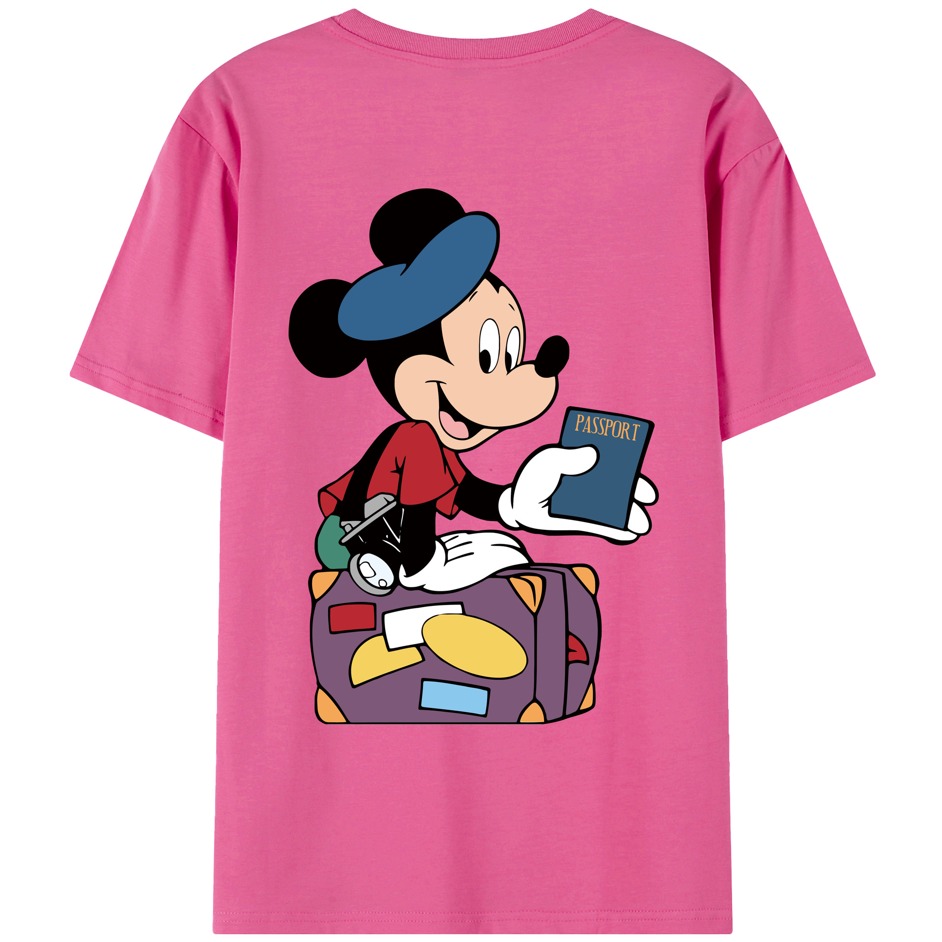 （画像用） ミッキーマウス Mickey Mouse レディース半袖Tシャツ(バックプリント)