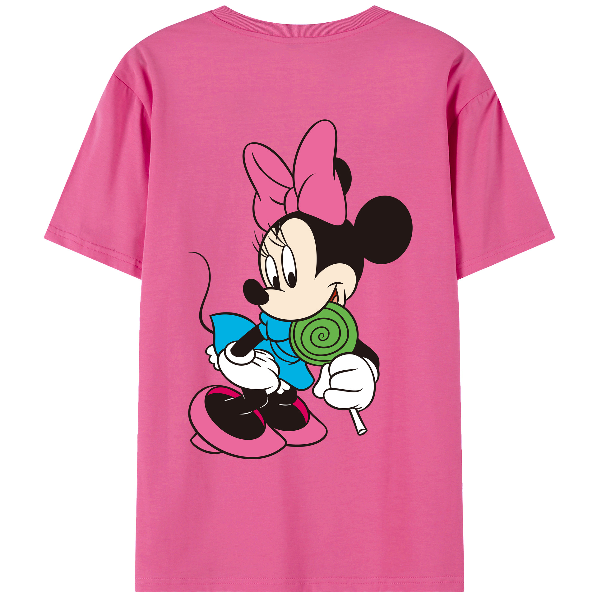 （画像用） ミッキーマウス Mickey Mouse レディース半袖Tシャツ(バックプリント)