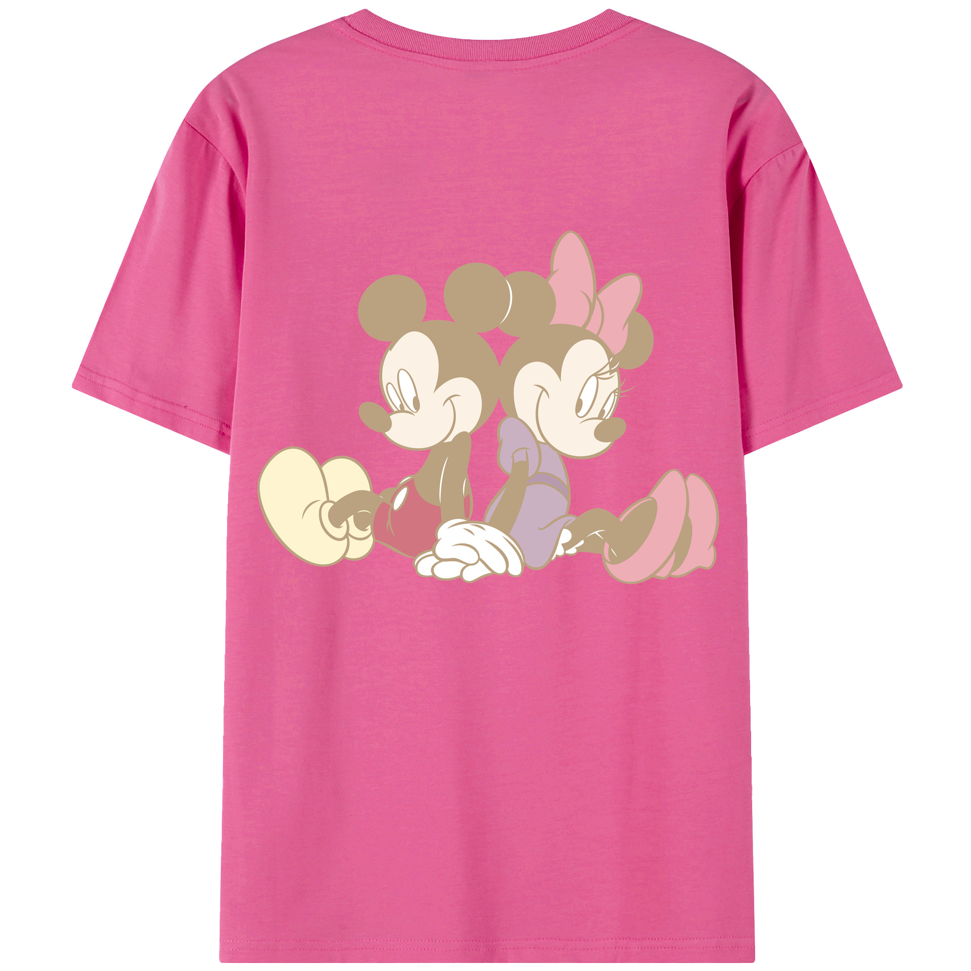 （画像用） ミッキーマウス Mickey Mouse レディース半袖Tシャツ(バックプリント)