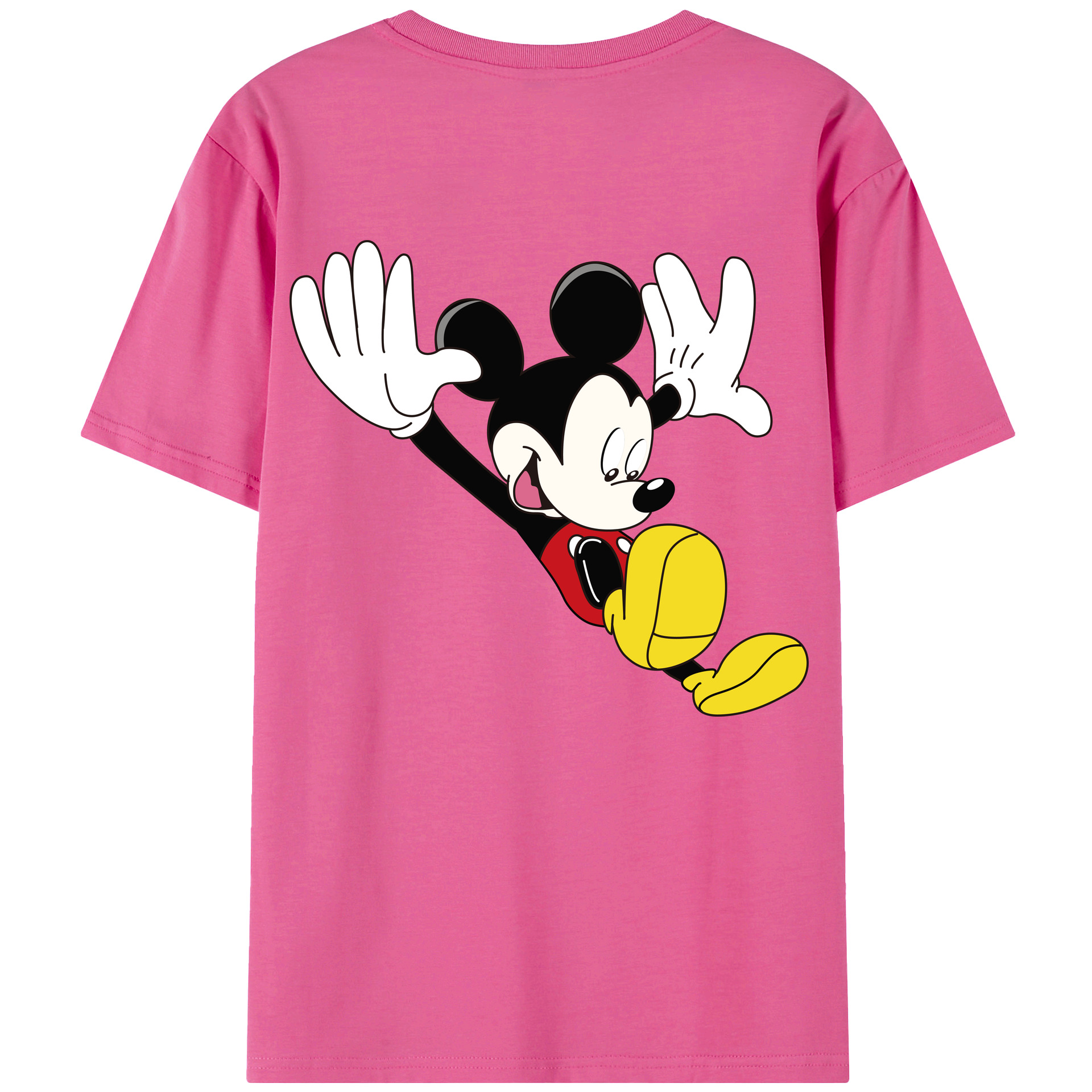 （画像用） ミッキーマウス Mickey Mouse レディース半袖Tシャツ(バックプリント)