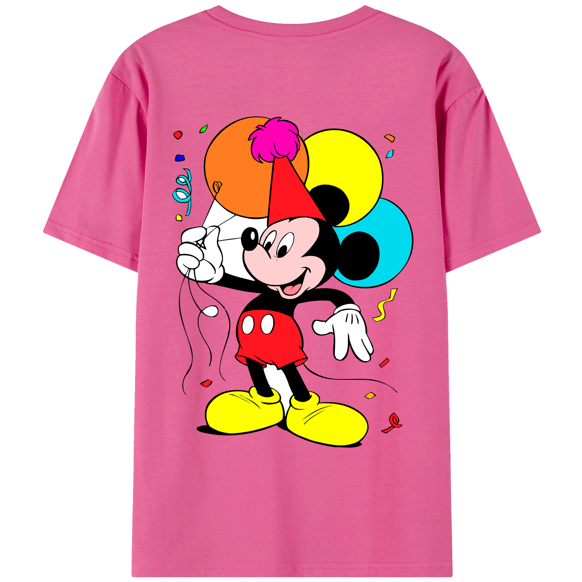 （画像用） ミッキーマウス Mickey Mouse レディース半袖Tシャツ(バックプリント)