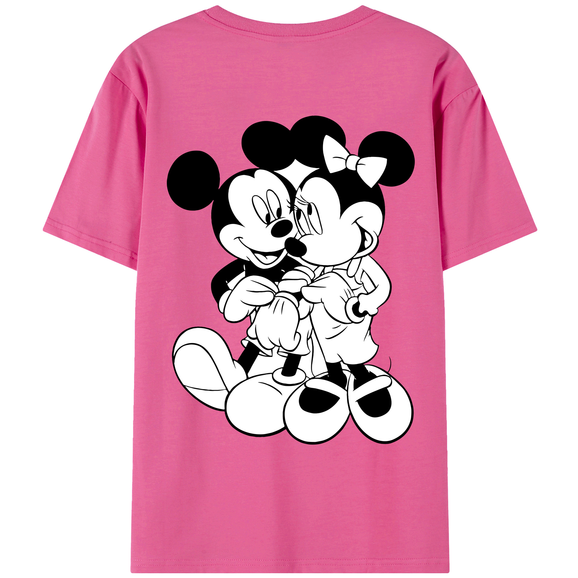 （画像用） ミッキーマウス Mickey Mouse レディース半袖Tシャツ(バックプリント)