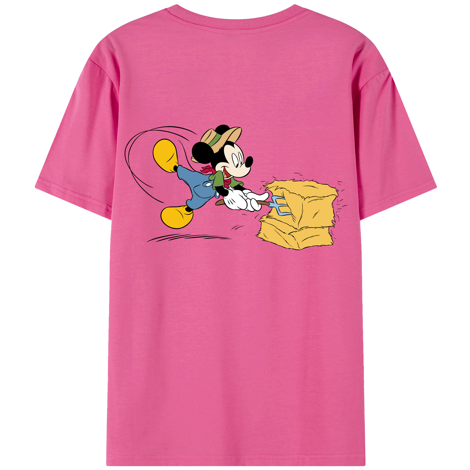 （画像用） ミッキーマウス Mickey Mouse レディース半袖Tシャツ(バックプリント)