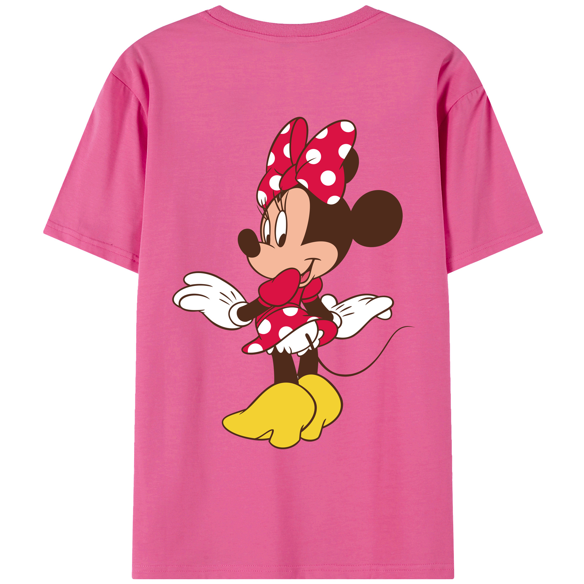 （画像用） ミッキーマウス Mickey Mouse レディース半袖Tシャツ(バックプリント)