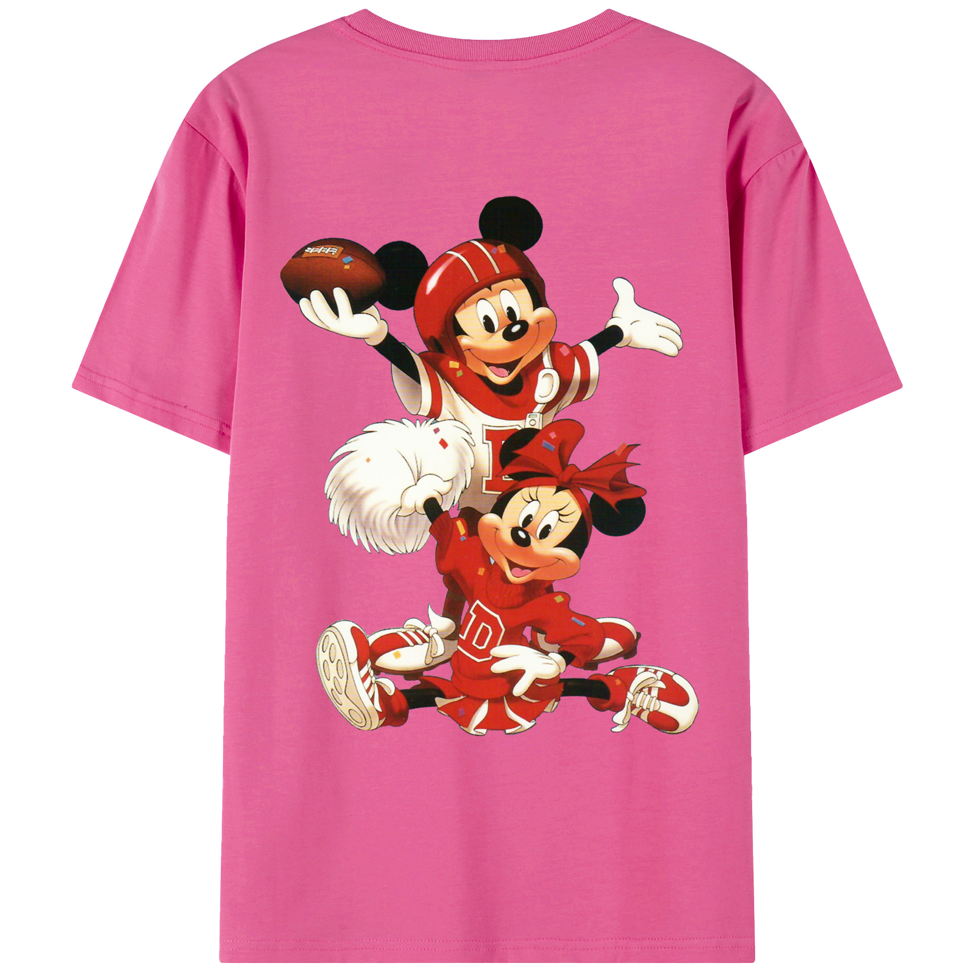 （画像用） ミッキーマウス Mickey Mouse レディース半袖Tシャツ(バックプリント)