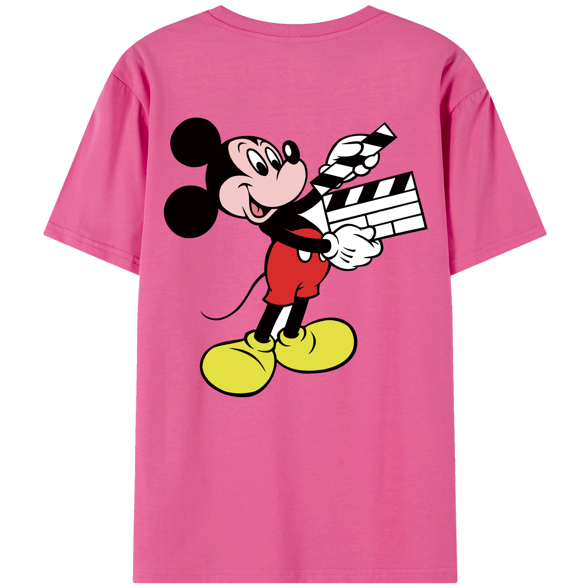 （画像用） ミッキーマウス Mickey Mouse レディース半袖Tシャツ(バックプリント)