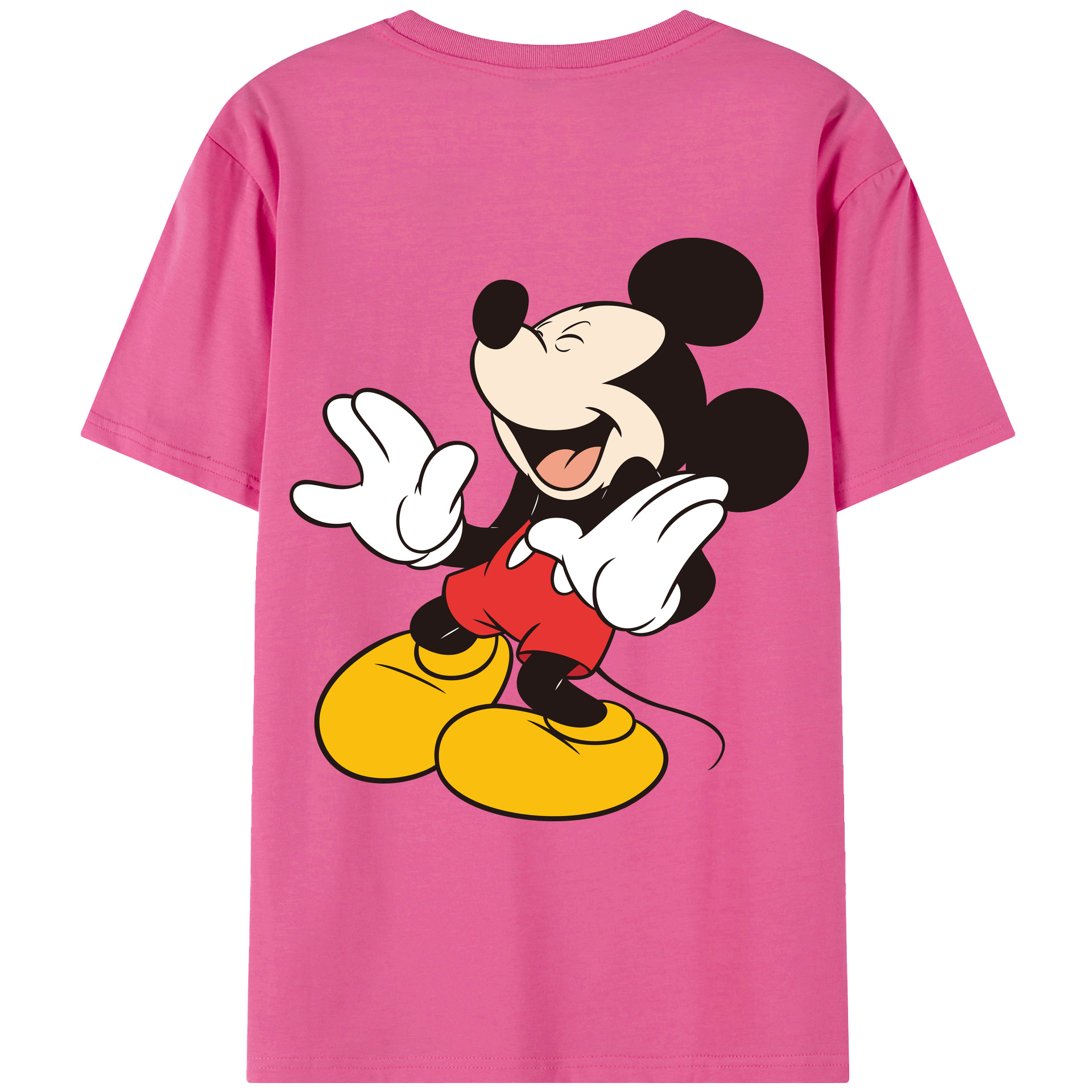 （画像用） ミッキーマウス Mickey Mouse レディース半袖Tシャツ(バックプリント)