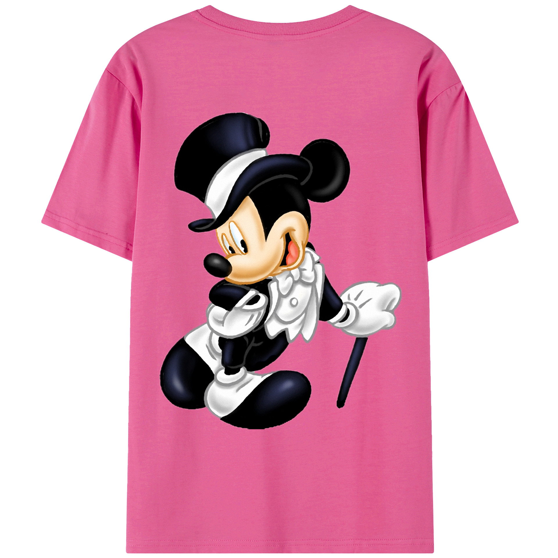 （画像用） ミッキーマウス Mickey Mouse レディース半袖Tシャツ(バックプリント)