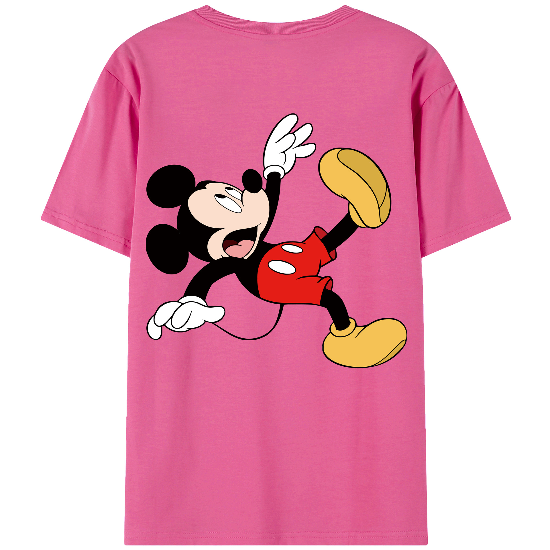 （画像用） ミッキーマウス Mickey Mouse レディース半袖Tシャツ(バックプリント)