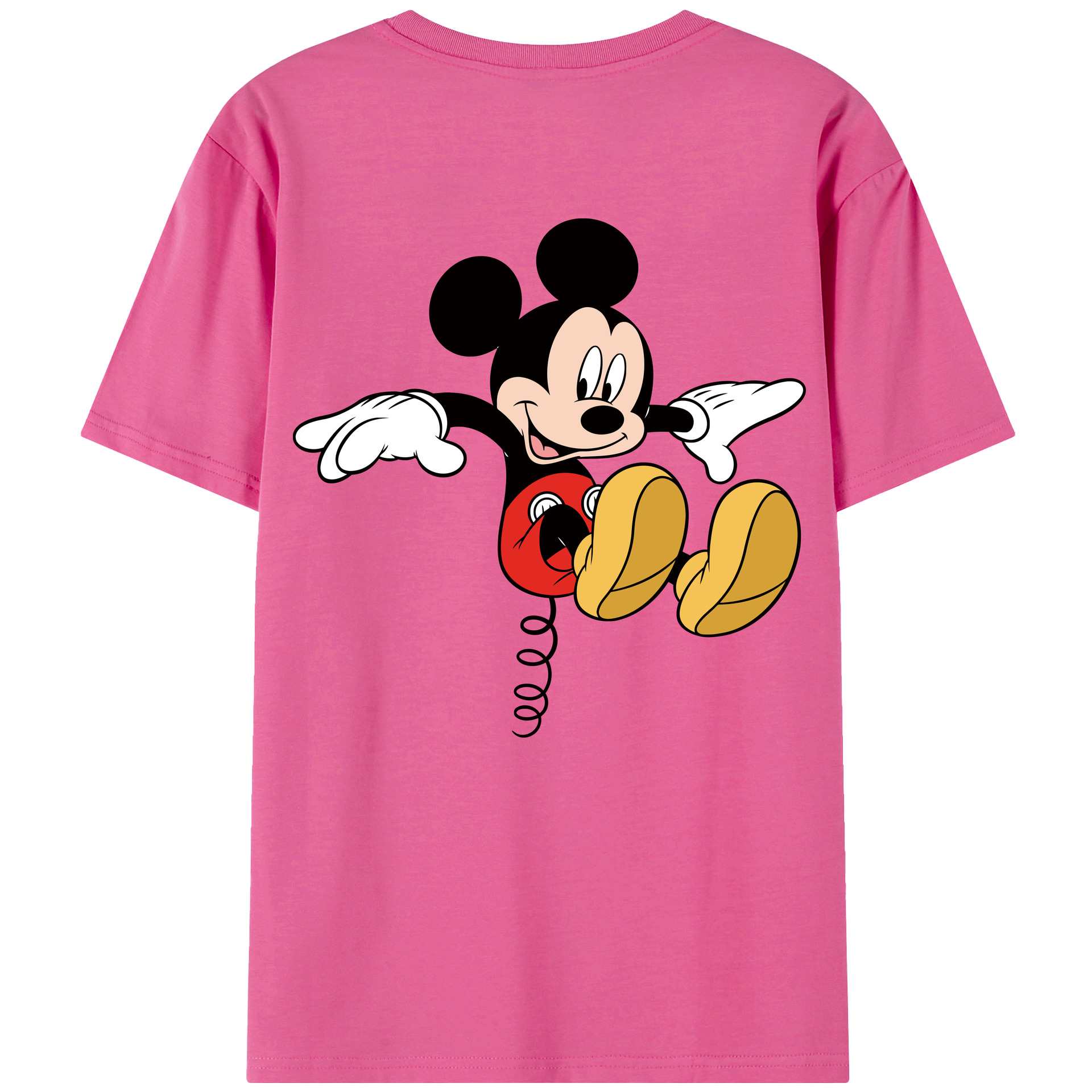 （画像用） ミッキーマウス Mickey Mouse レディース半袖Tシャツ(バックプリント)