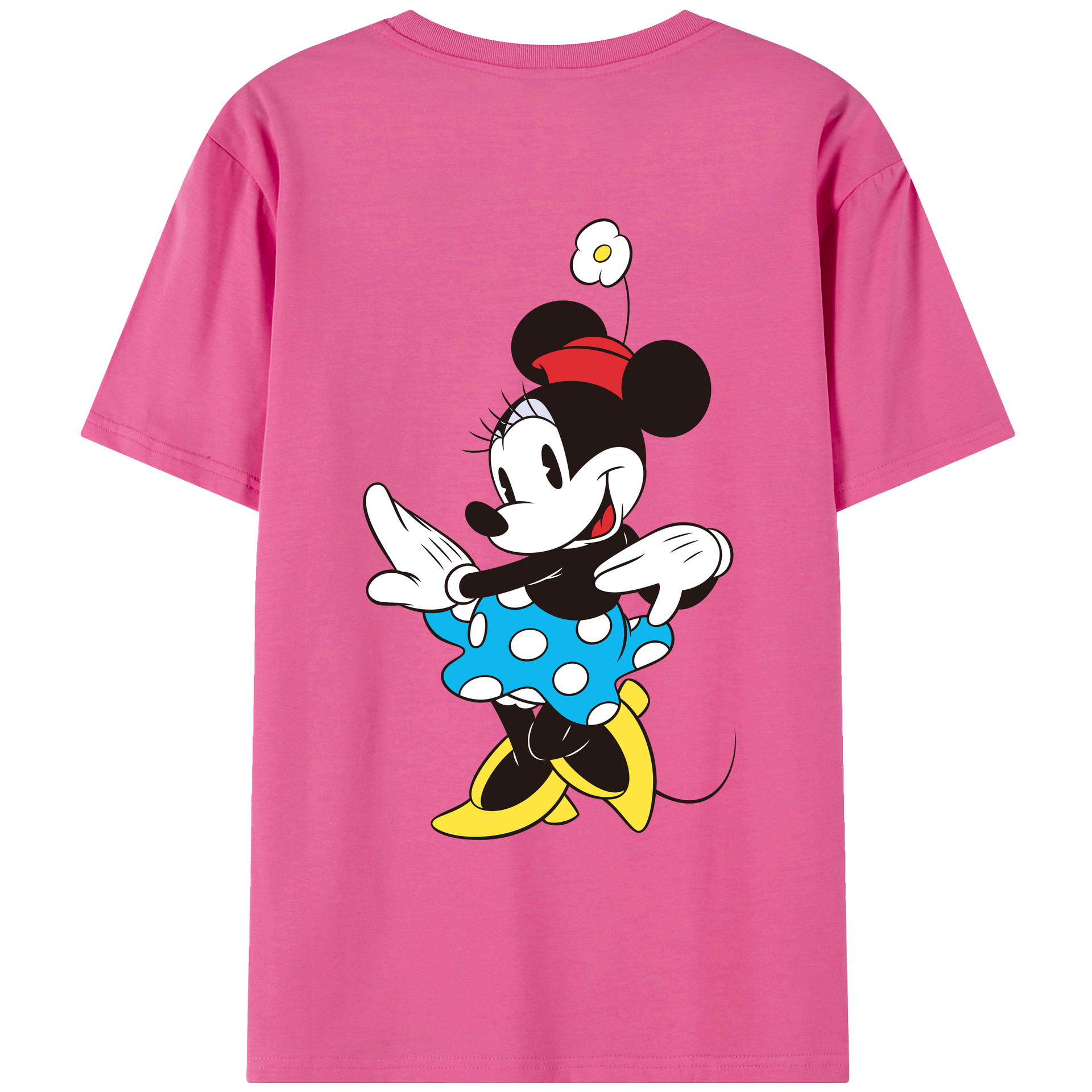 （画像用） ミッキーマウス Mickey Mouse レディース半袖Tシャツ(バックプリント)