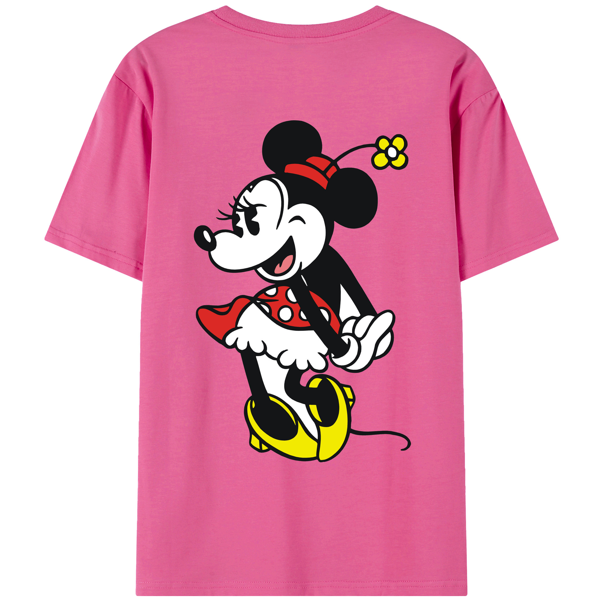 （画像用） ミッキーマウス Mickey Mouse レディース半袖Tシャツ(バックプリント)