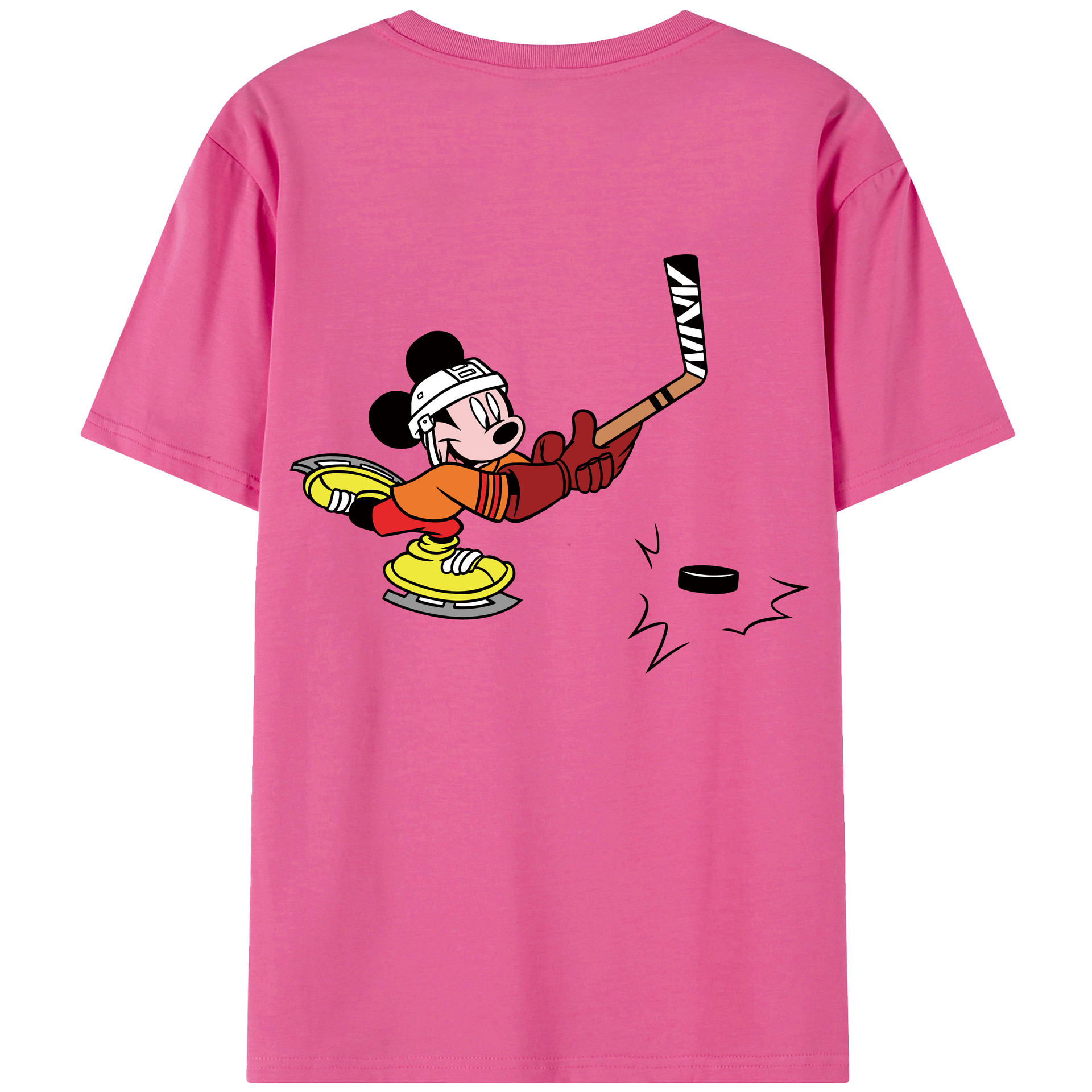 （画像用） ミッキーマウス Mickey Mouse レディース半袖Tシャツ(バックプリント)