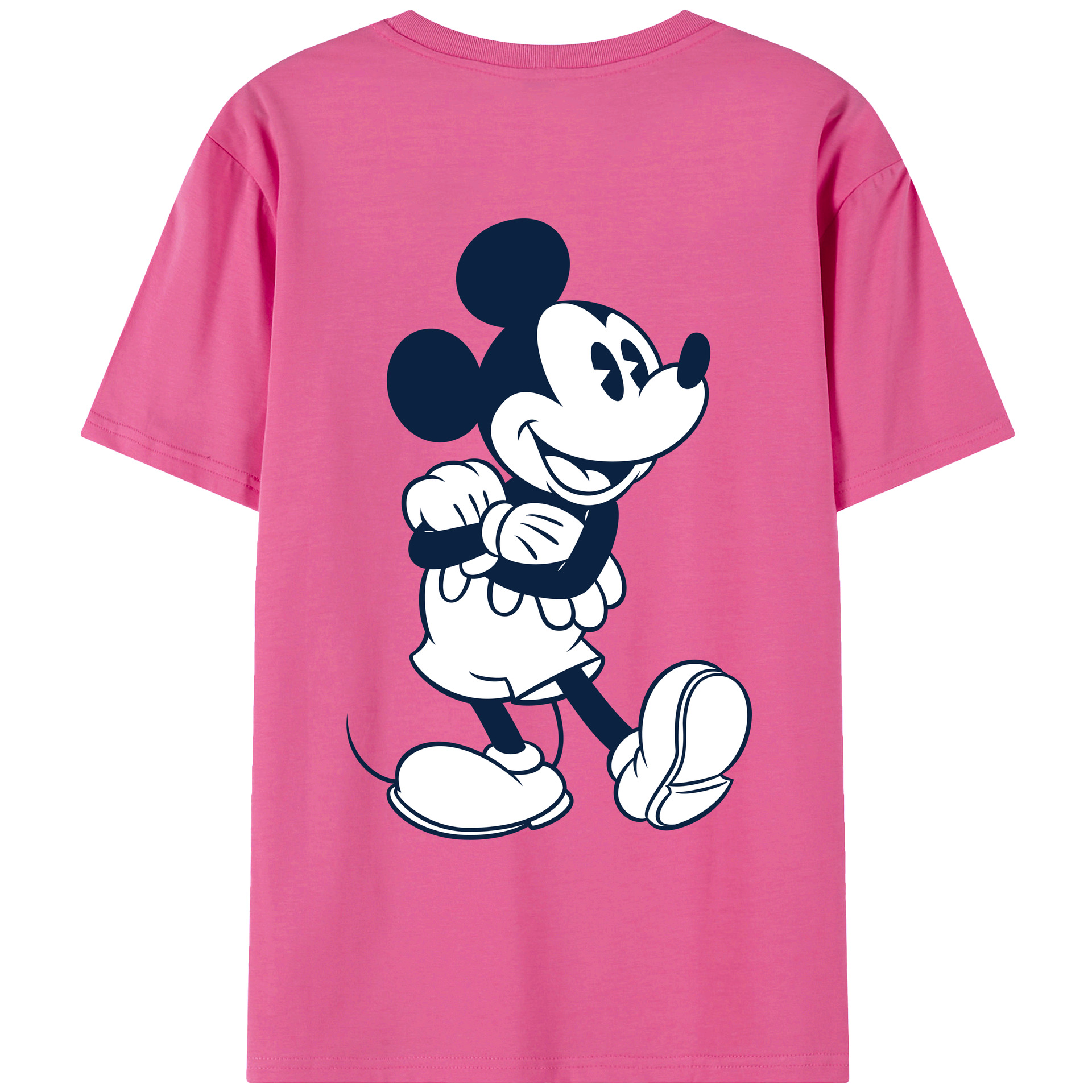 （画像用） ミッキーマウス Mickey Mouse レディース半袖Tシャツ(バックプリント)