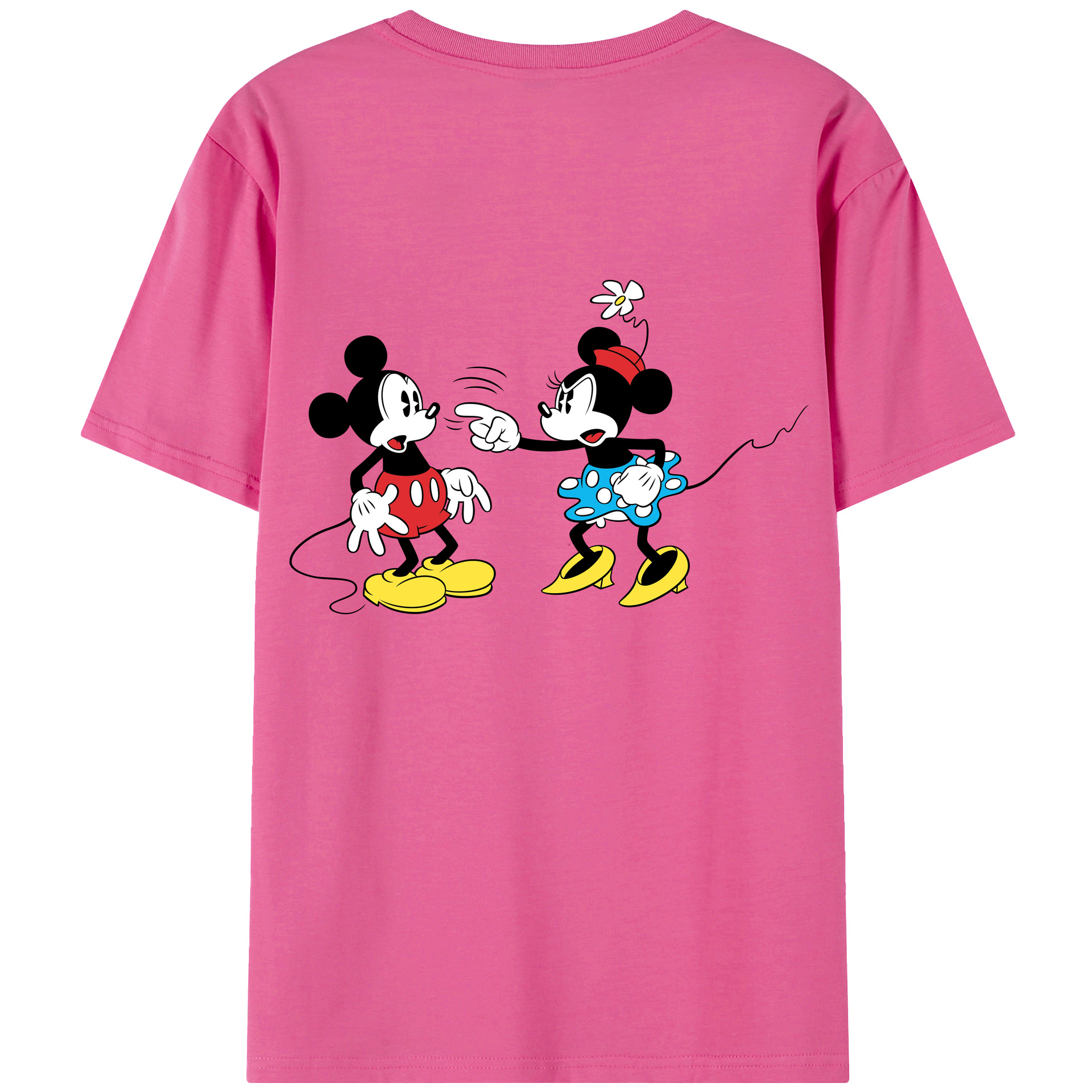 （画像用） ミッキーマウス Mickey Mouse レディース半袖Tシャツ(バックプリント)
