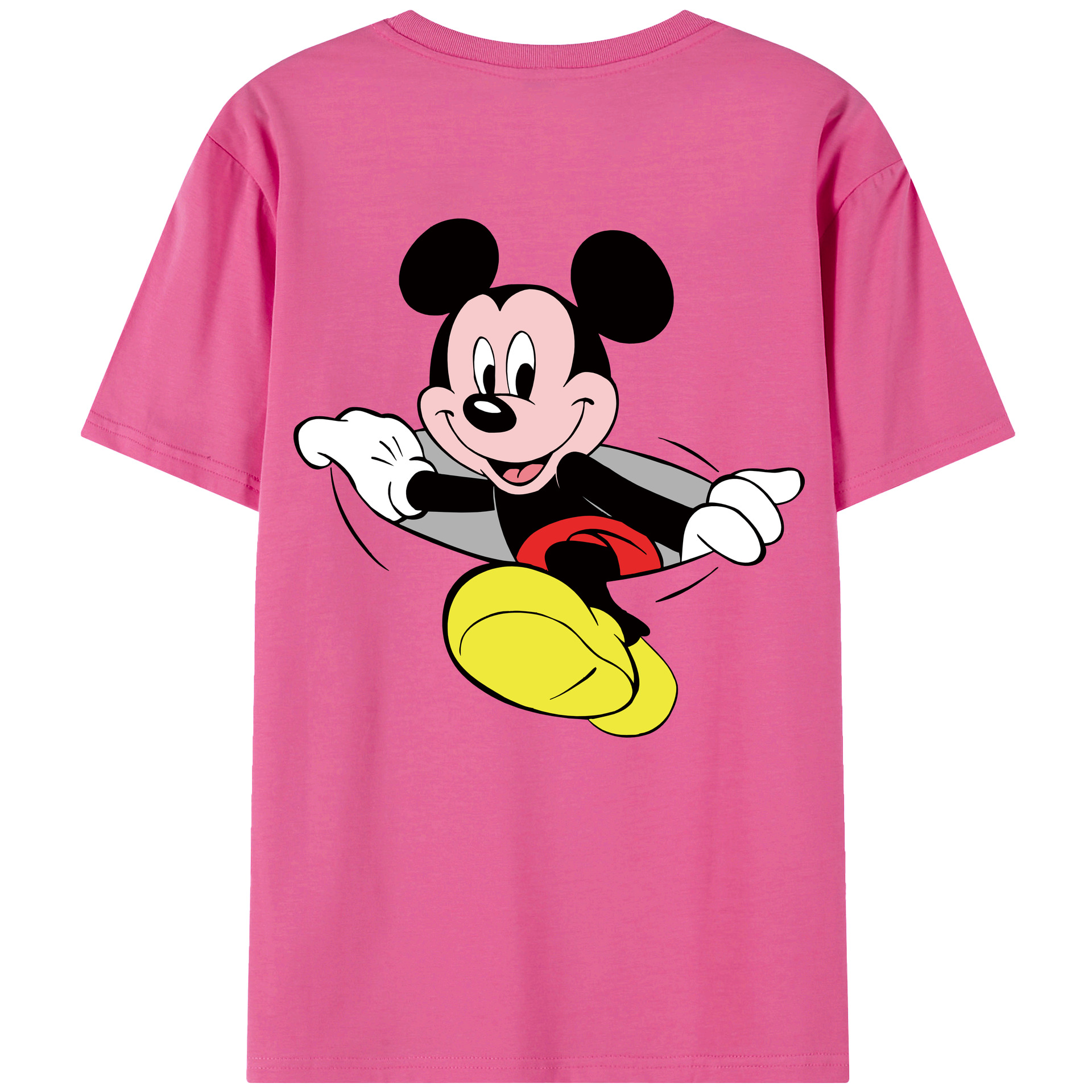 （画像用） ミッキーマウス Mickey Mouse レディース半袖Tシャツ(バックプリント)